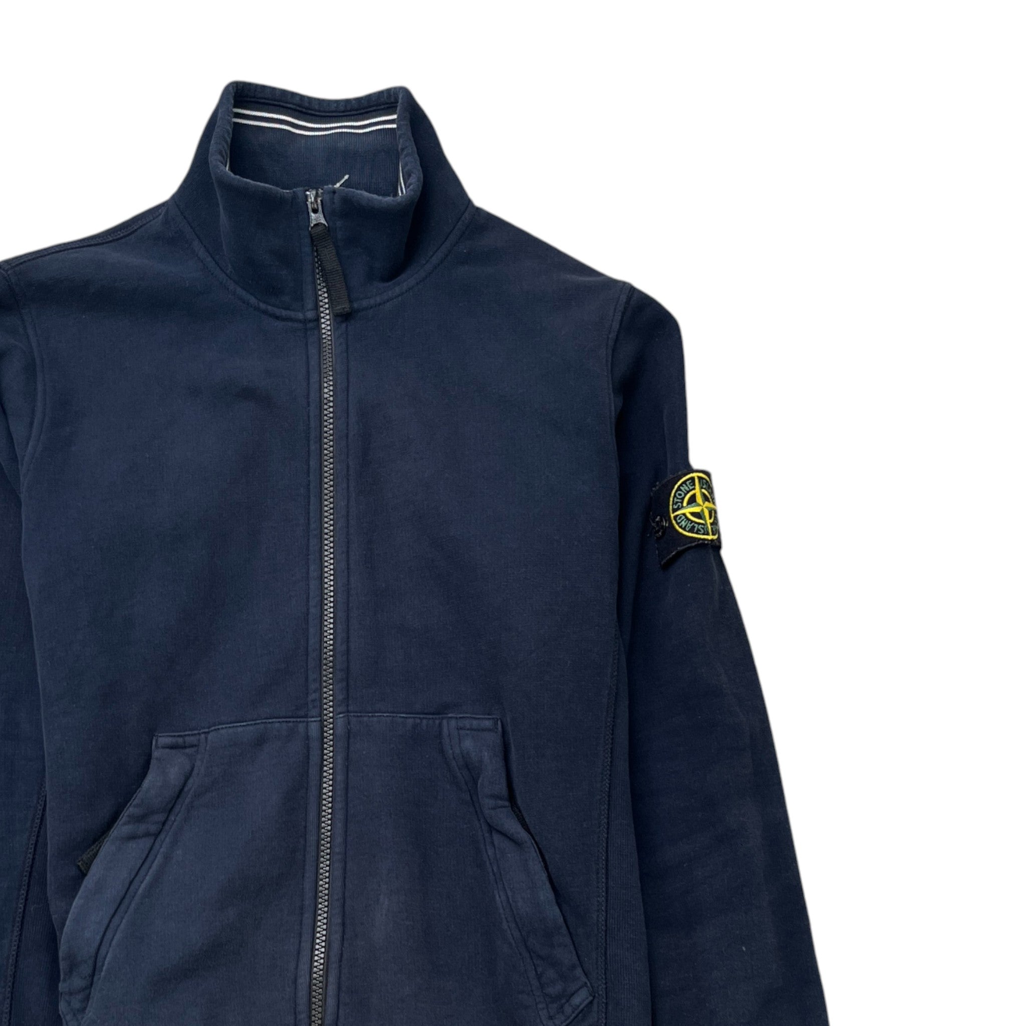 Men's Applique Logo Zip Jumper Navy Size S