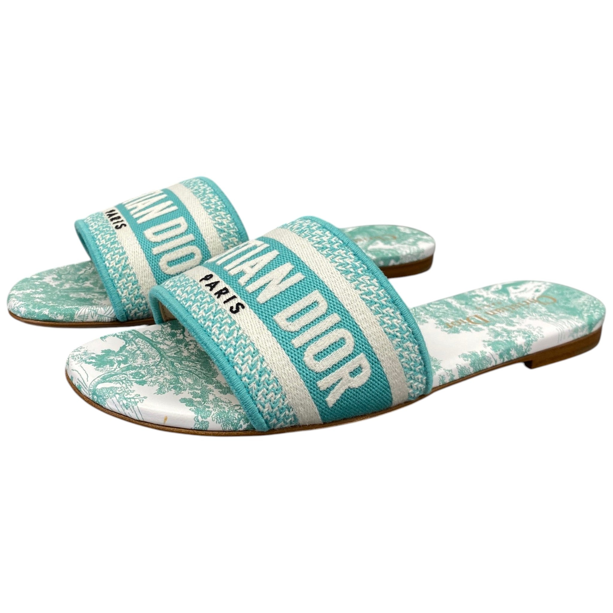 Women's Toile De Jouy Sauvage Dway Slides Blue Size EU 35.5 / UK 2.5