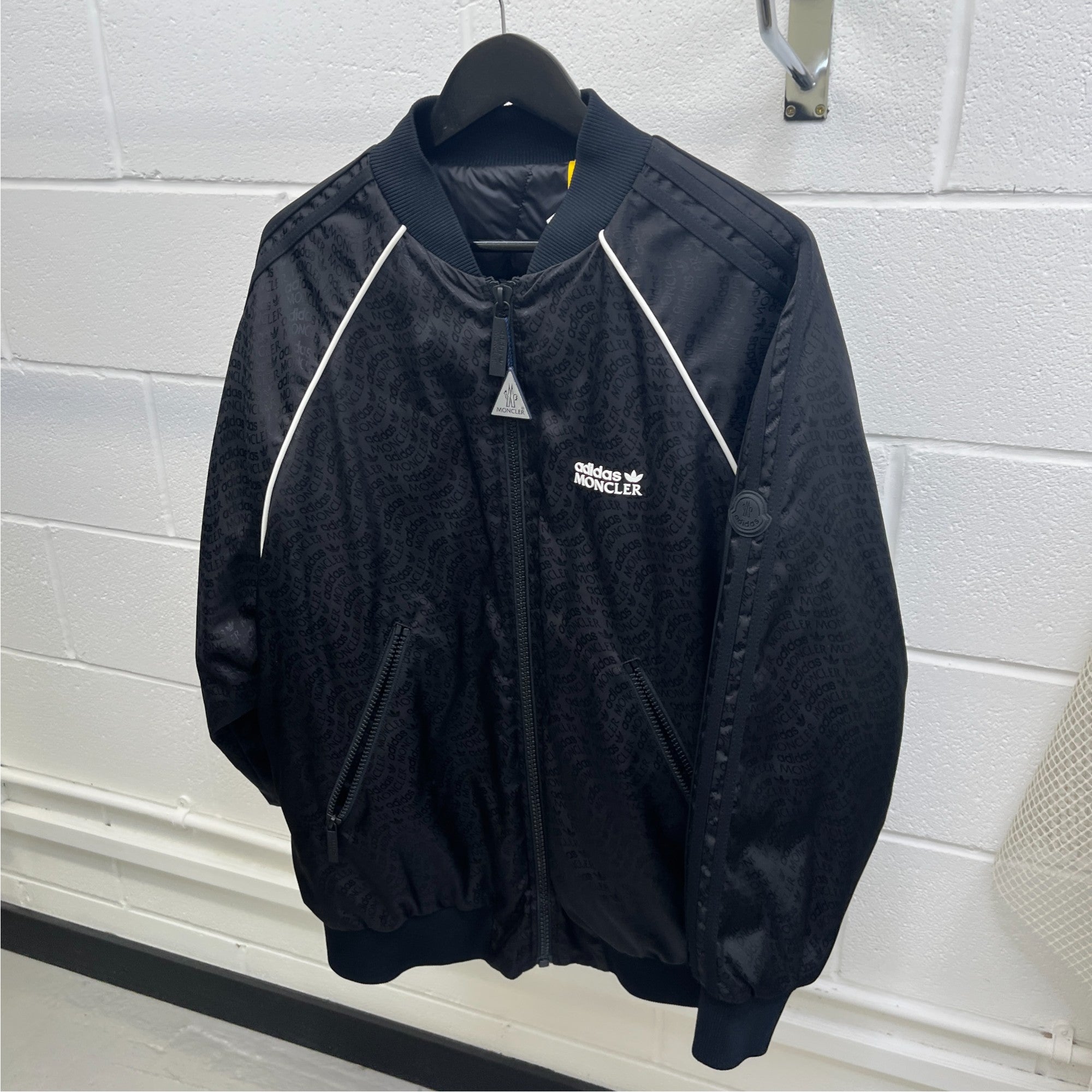 Men's Logo Print Jacket Black Size M