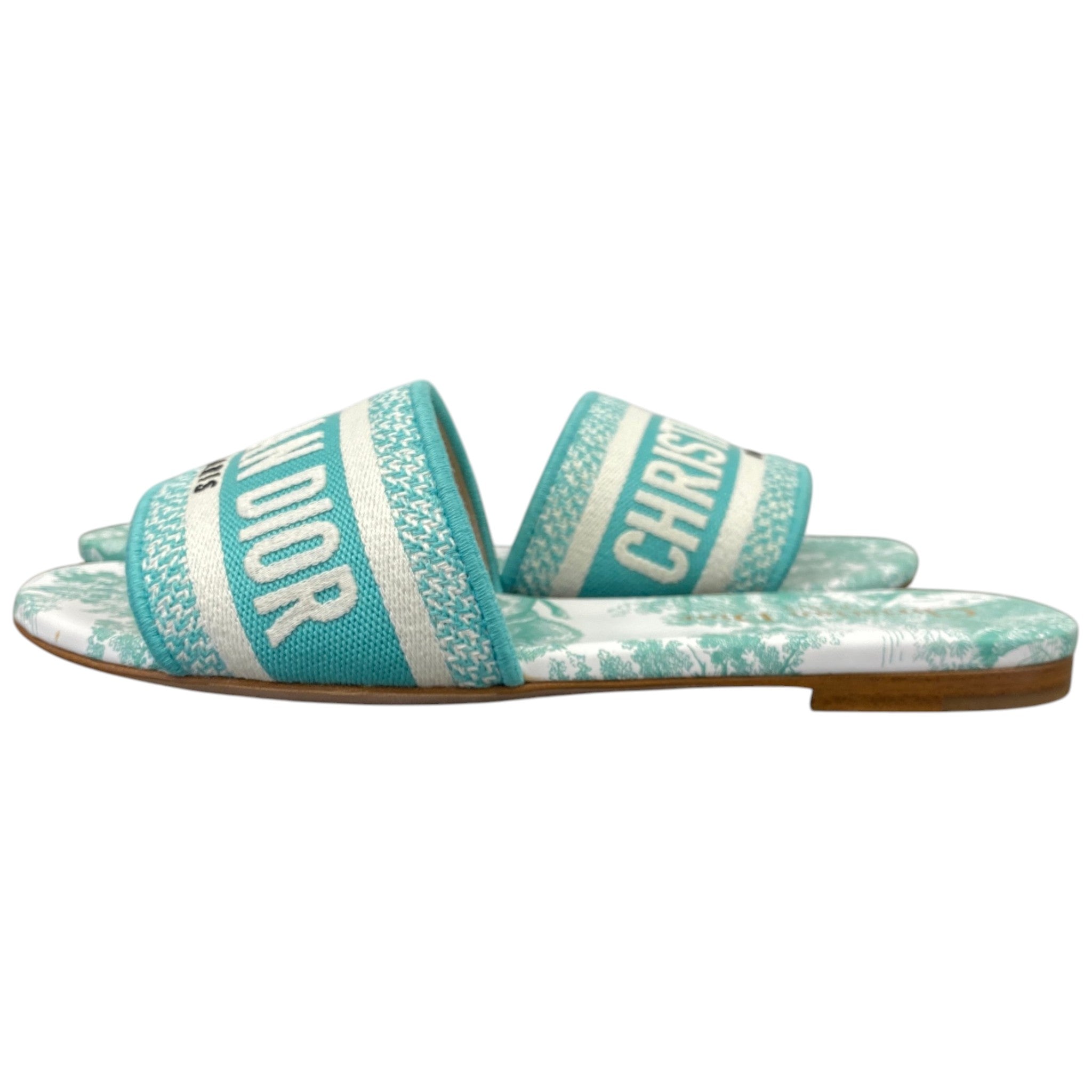 Women's Toile De Jouy Sauvage Dway Slides Blue Size EU 35.5 / UK 2.5