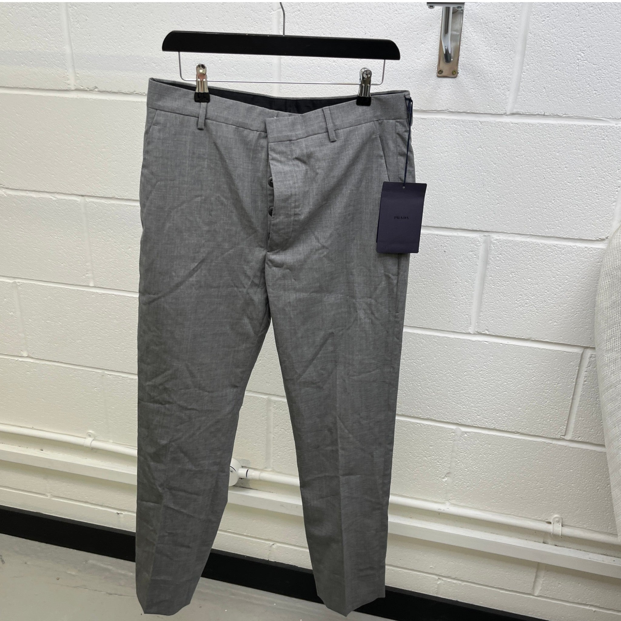 Men's Pantalone Trousers Grey Size IT 48 / UK 32