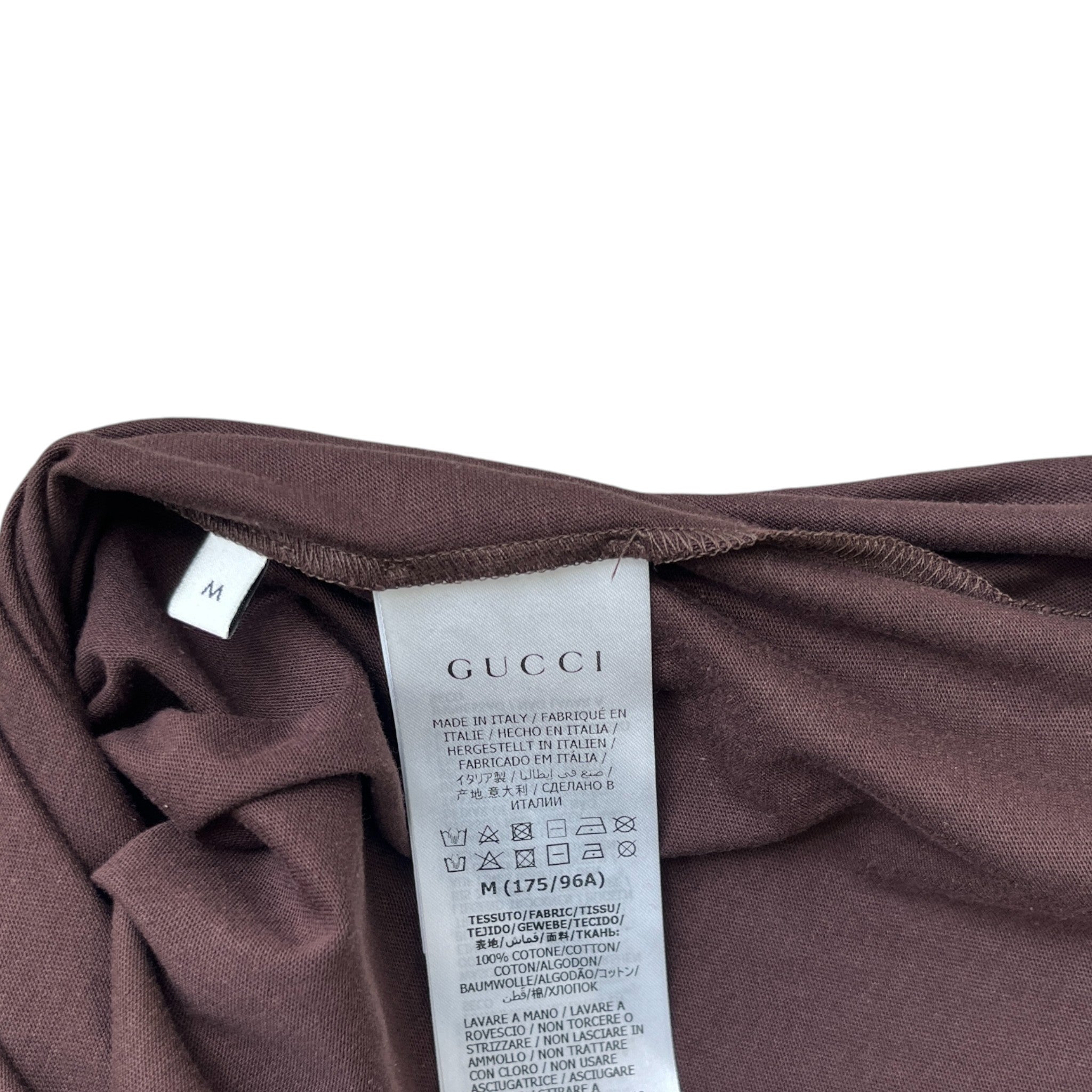 Men's Logo Print T-Shirt Brown Size M