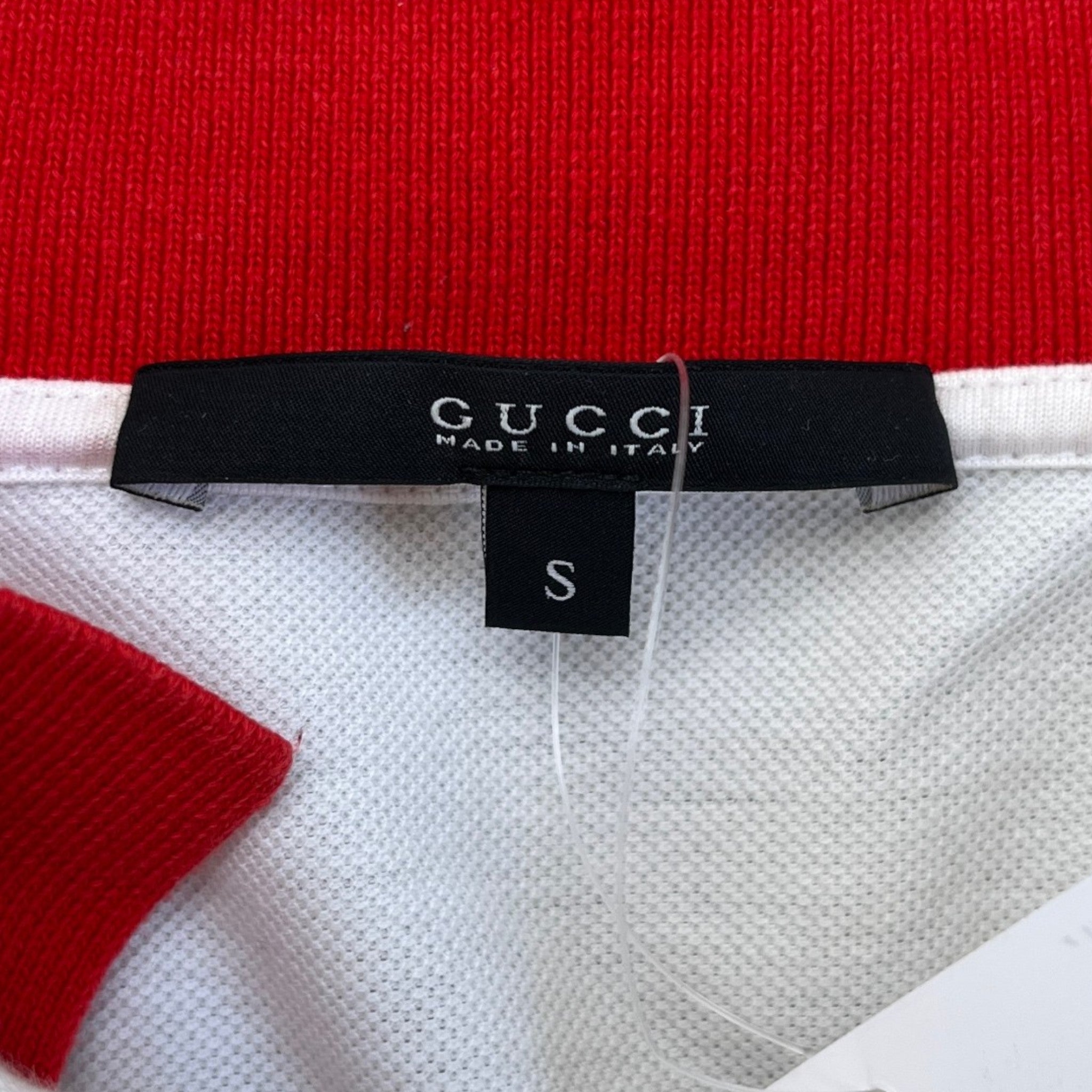 Men's Colour Block Polo Shirt Red Size S