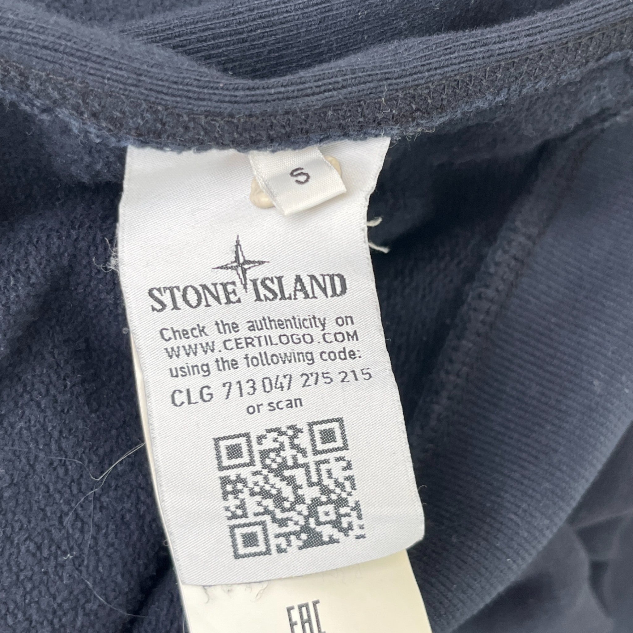 Men's Applique Logo Zip Jumper Navy Size S