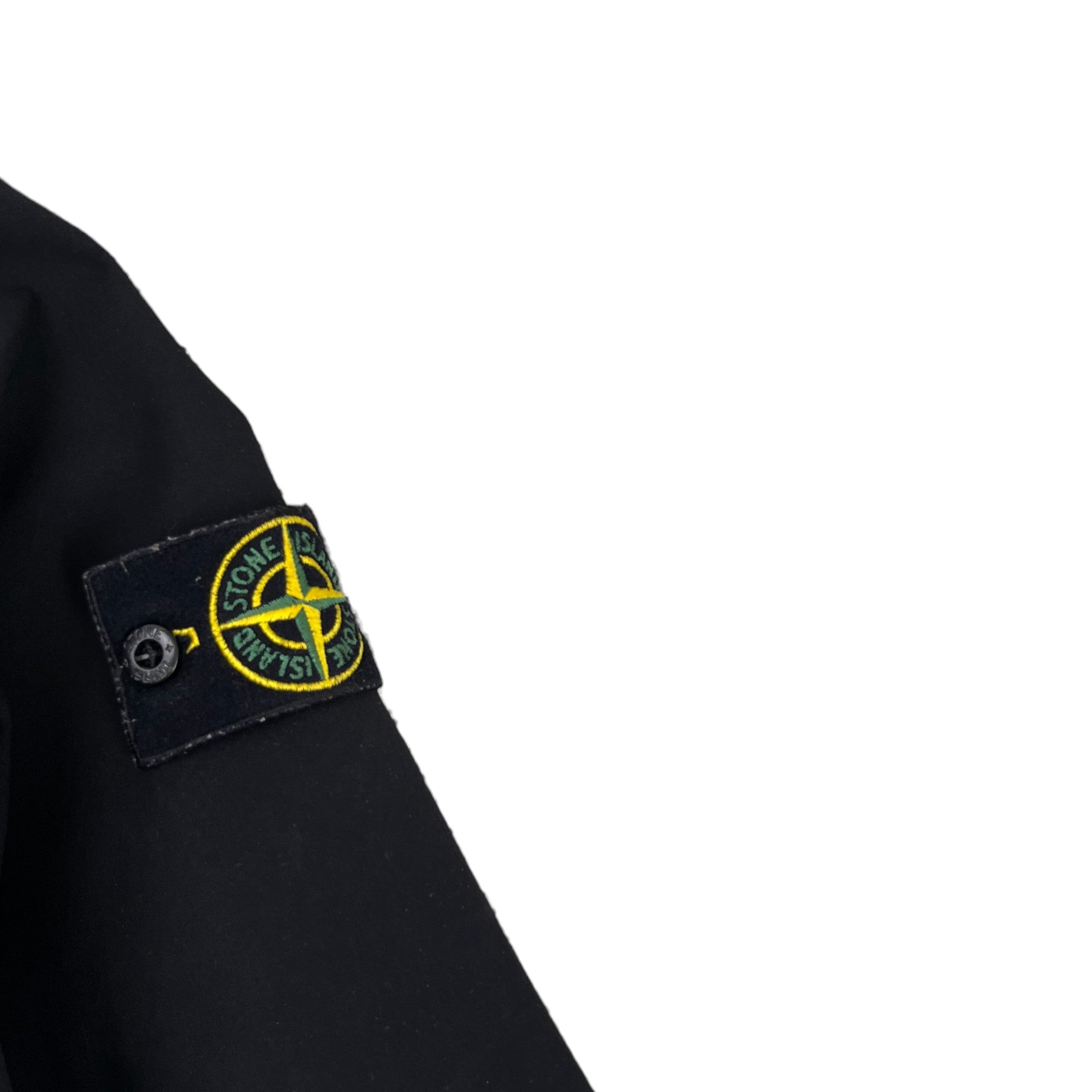 Men's Applique Logo Soft Shell R Jacket Black Size XL