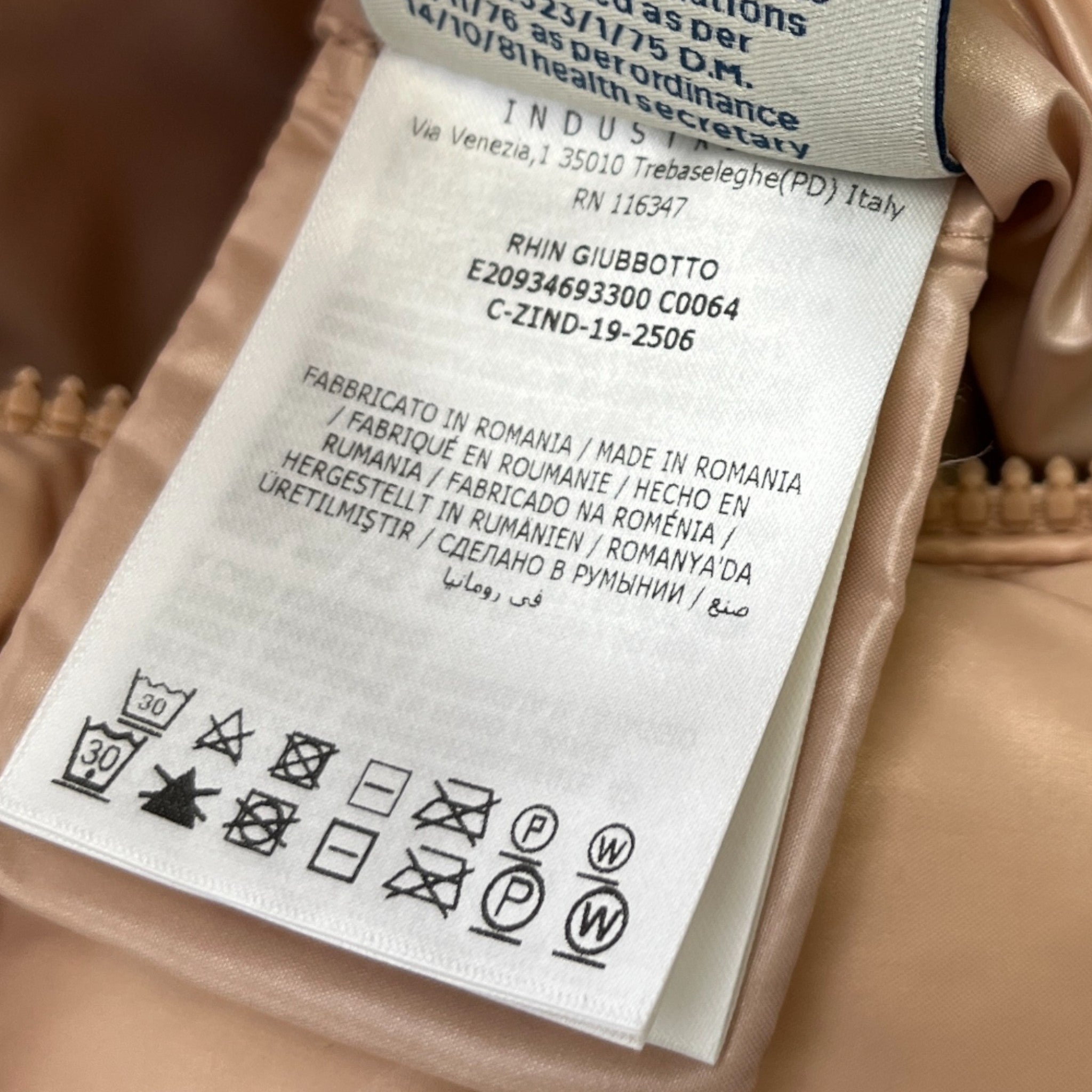 Women's Rhin Down Jacket Pink Size 3 / UK 14