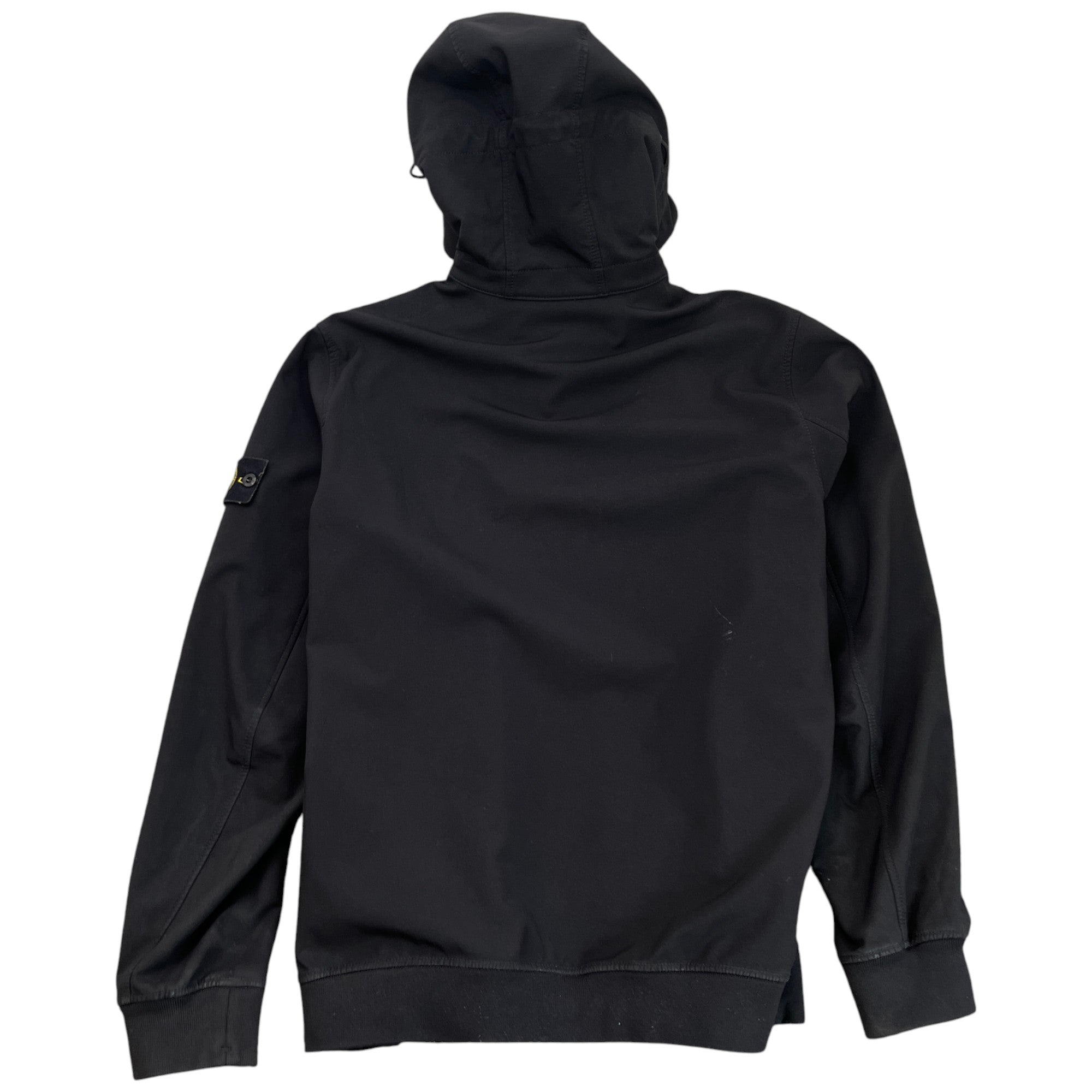 Men's Applique Logo Soft Shell R Jacket Black Size XL