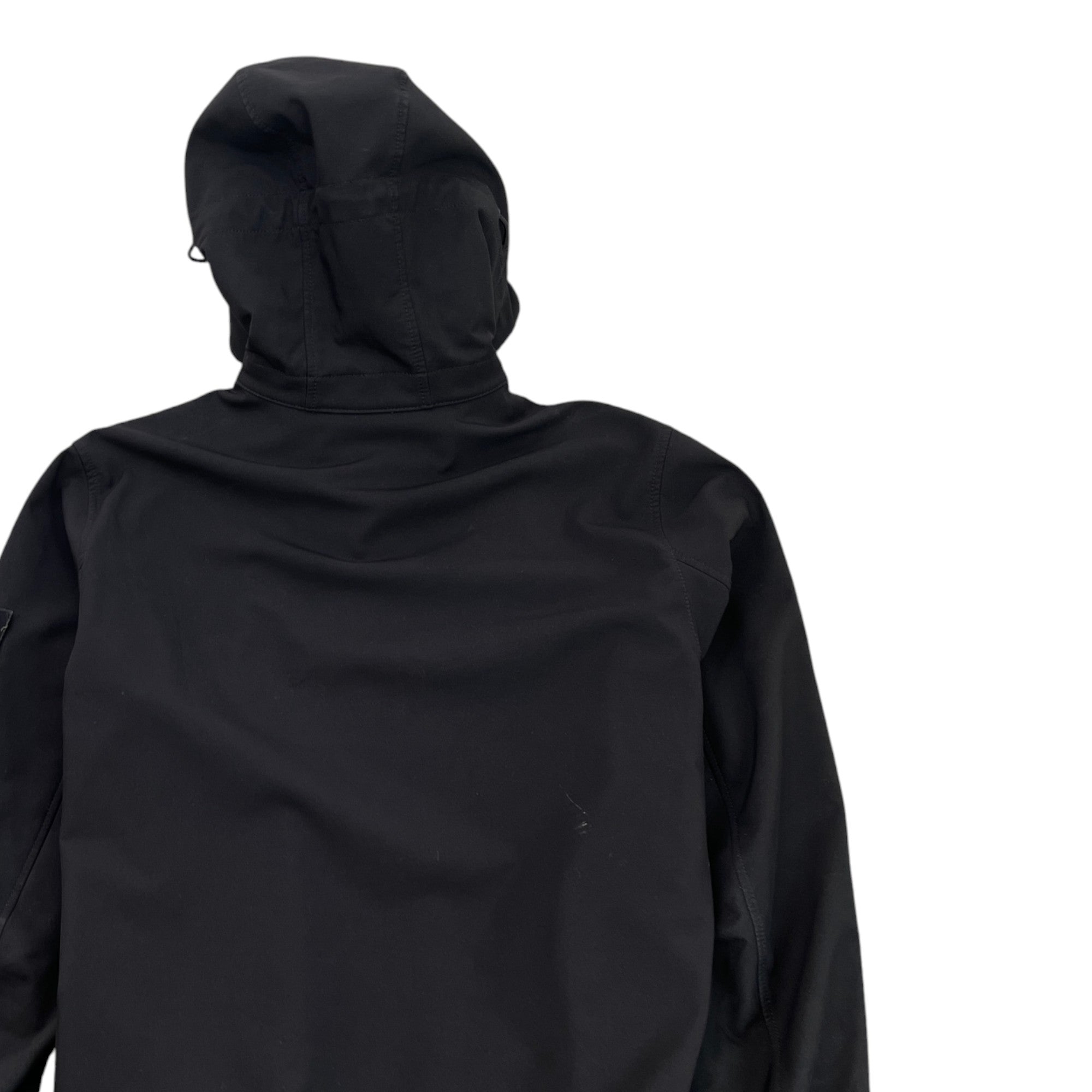 Men's Applique Logo Soft Shell R Jacket Black Size XL