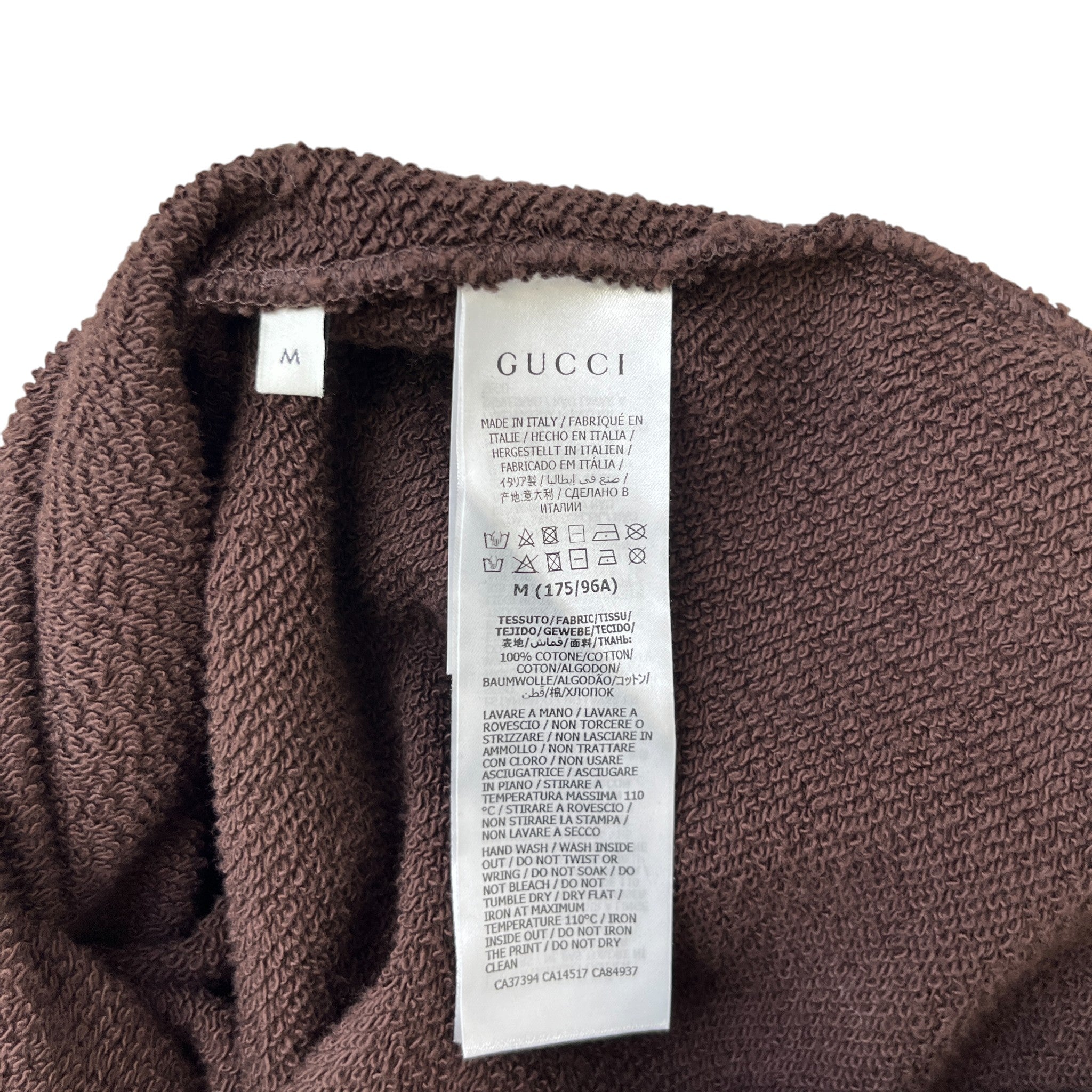 Men's Logo Print Jumper Brown Size M