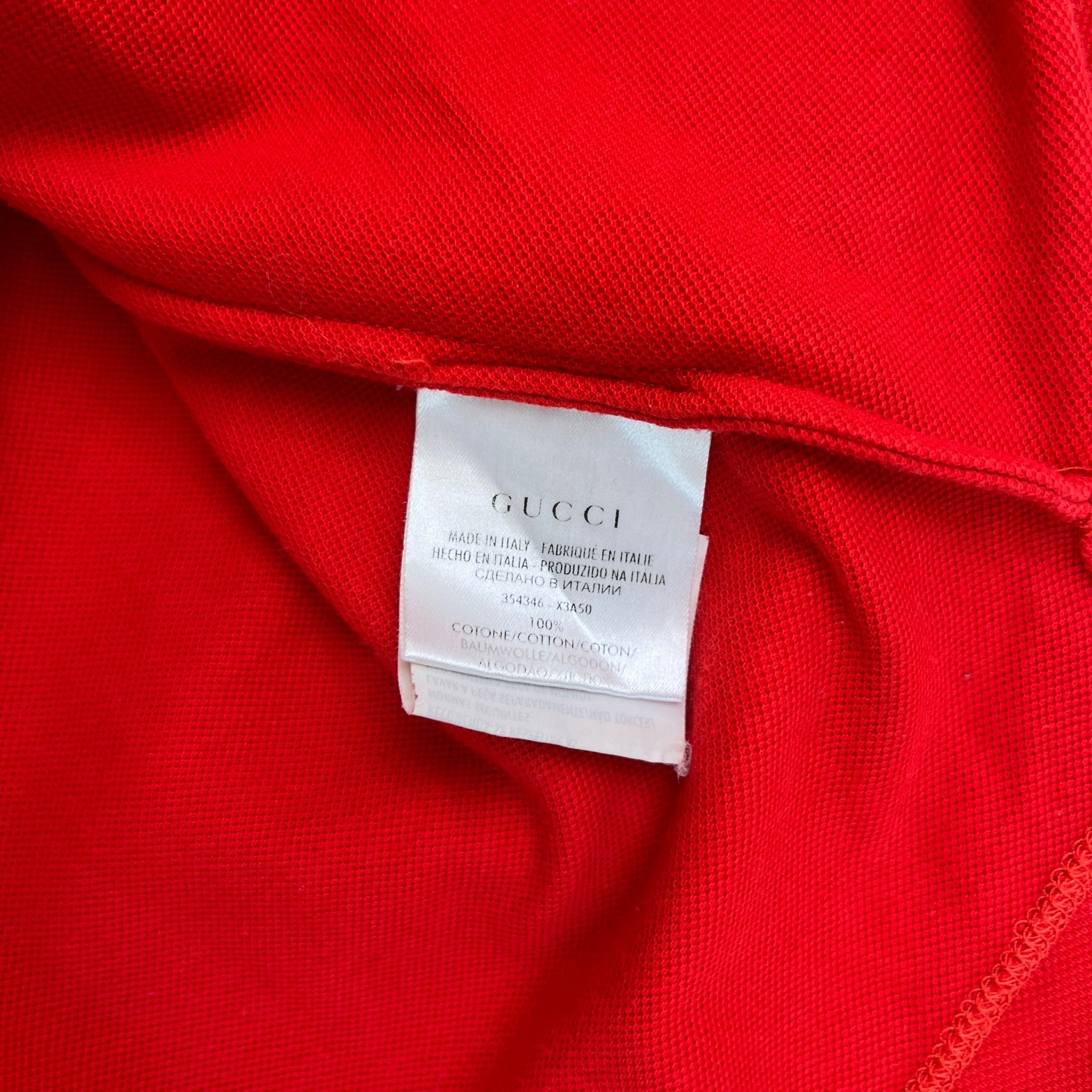 Men's Colour Block Polo Shirt Red Size S