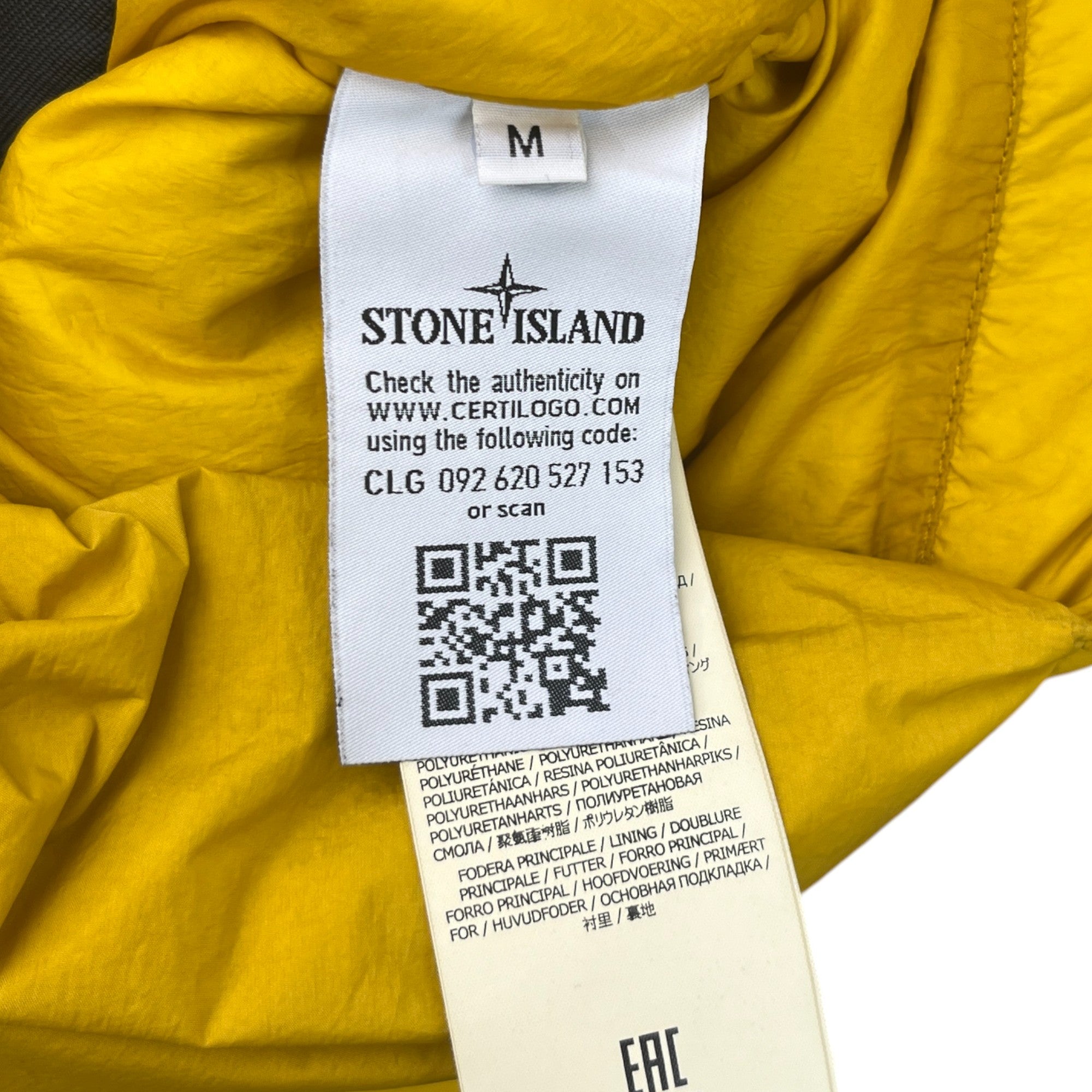 Men's Crinkle Reps Ny Gilet Yellow Size M