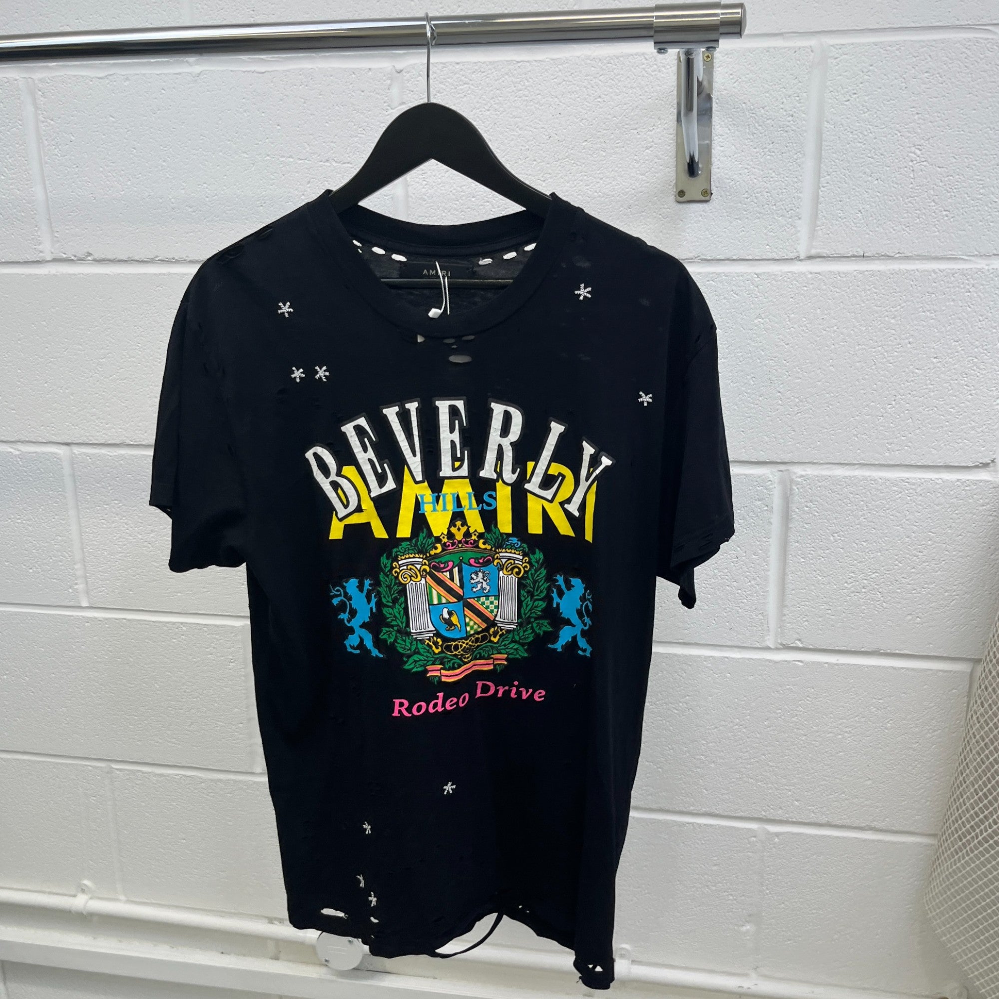 Men's Logo Print T-Shirt Black Size XS