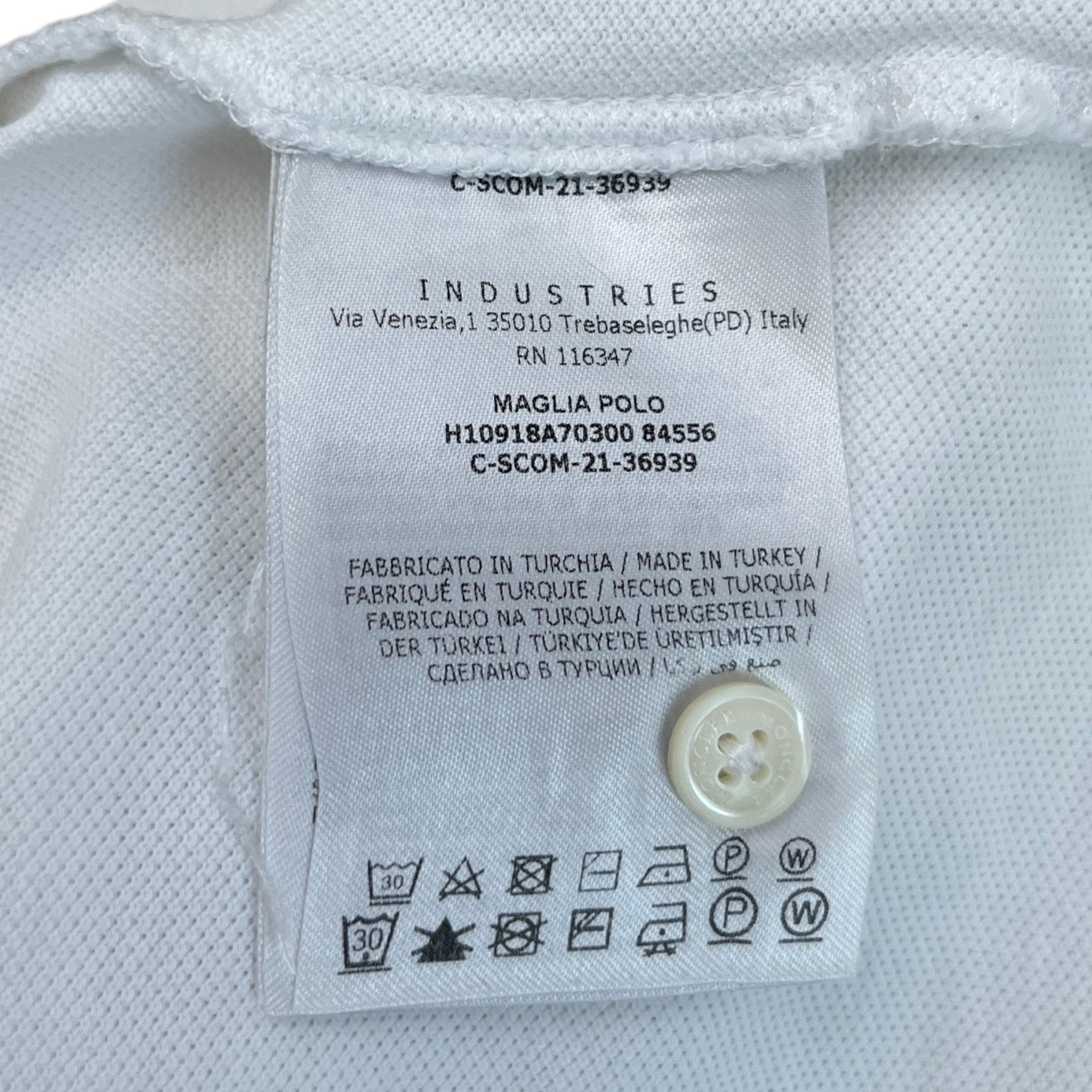 Men's Maglia Polo Shirt White Size M