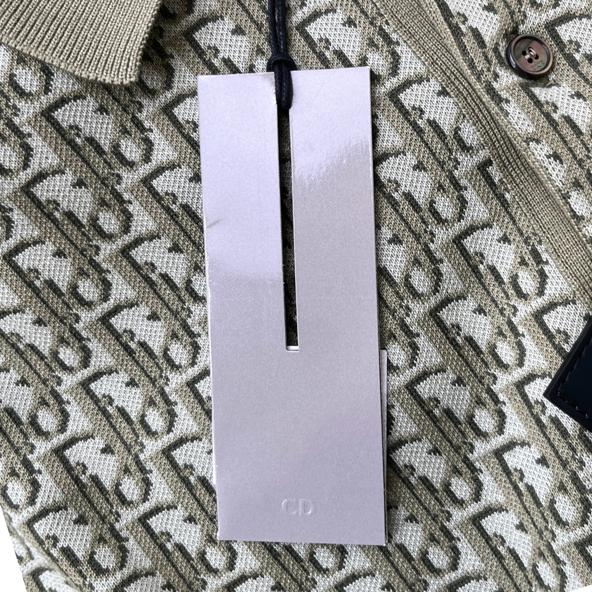 Men's Oblique Polo Shirt Khaki Size M