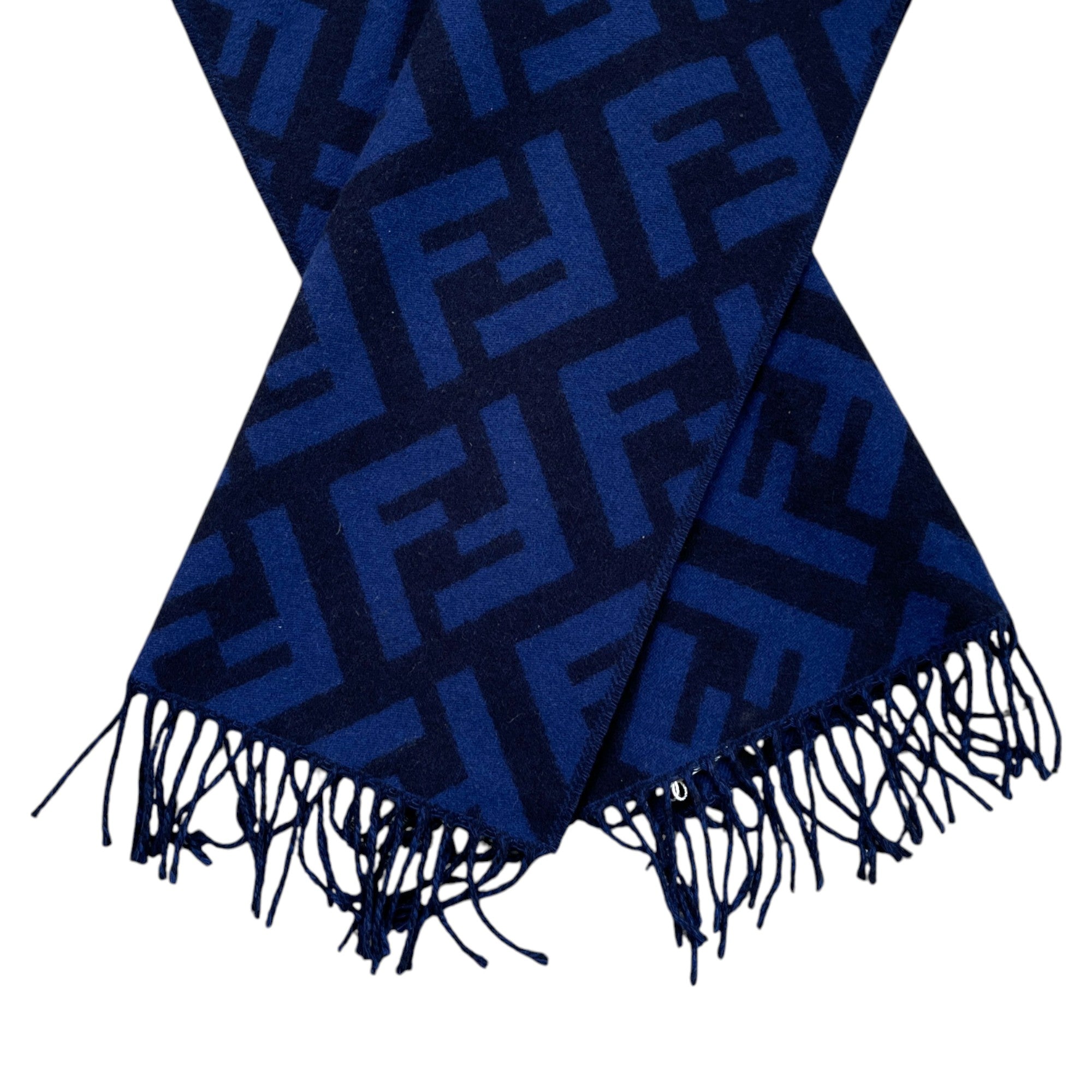 Men's Ff Monogram Scarf Navy