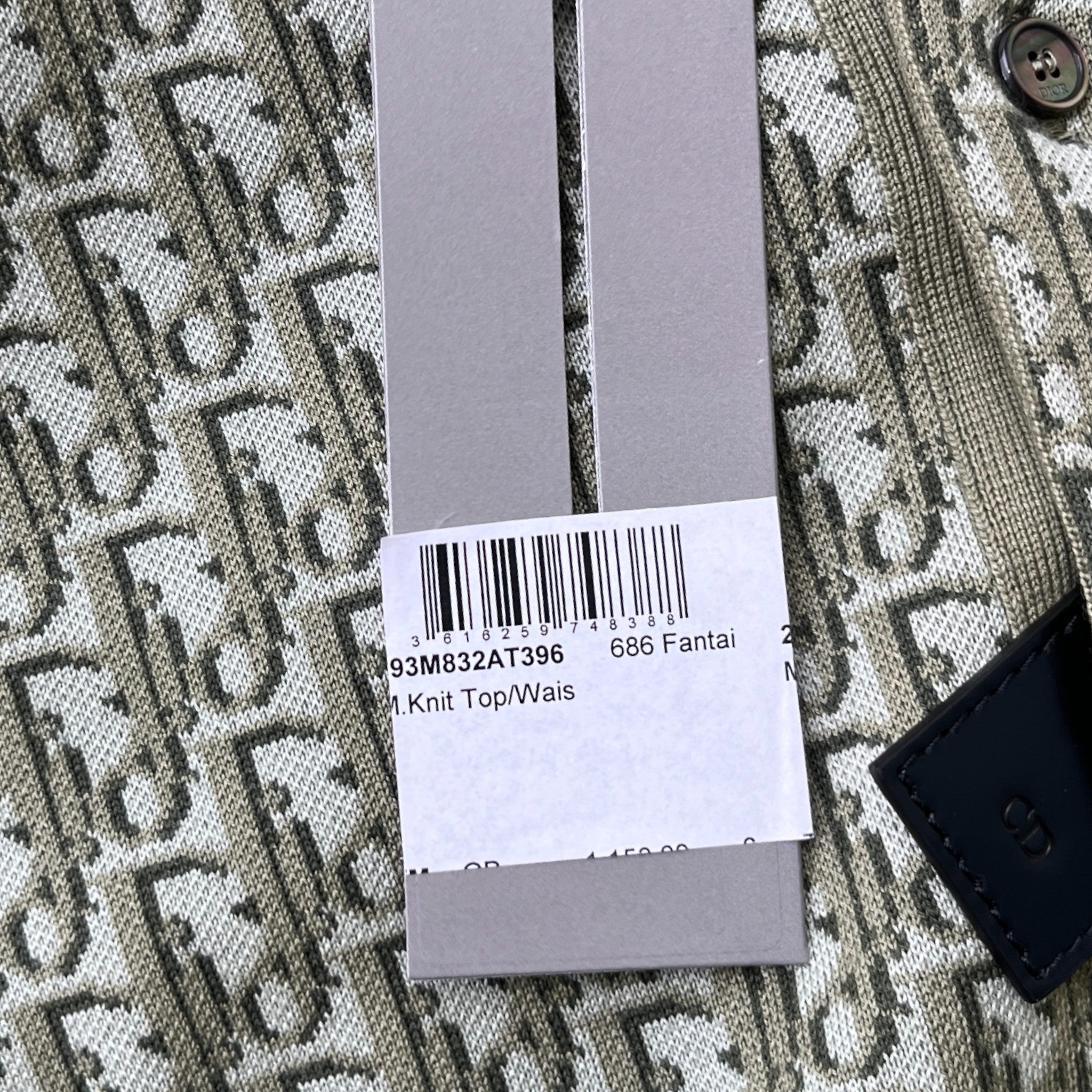 Men's Oblique Polo Shirt Khaki Size M