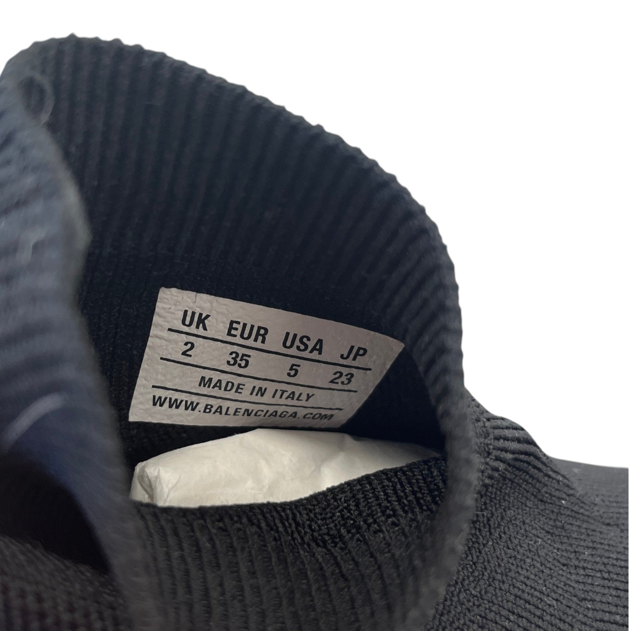 Women's Speed Sock High Trainers Black Size EU 35 / UK 2