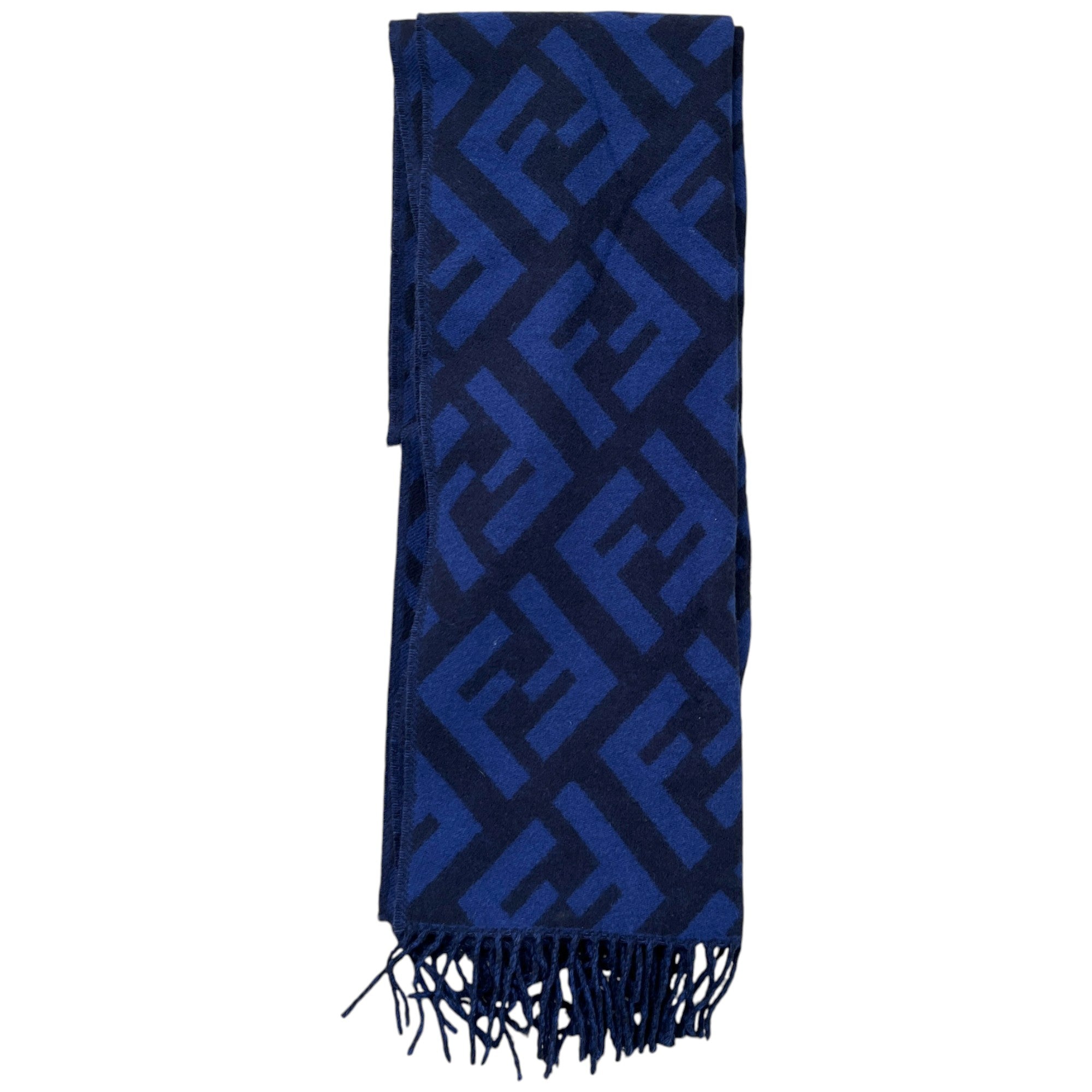 Men's Ff Monogram Scarf Navy