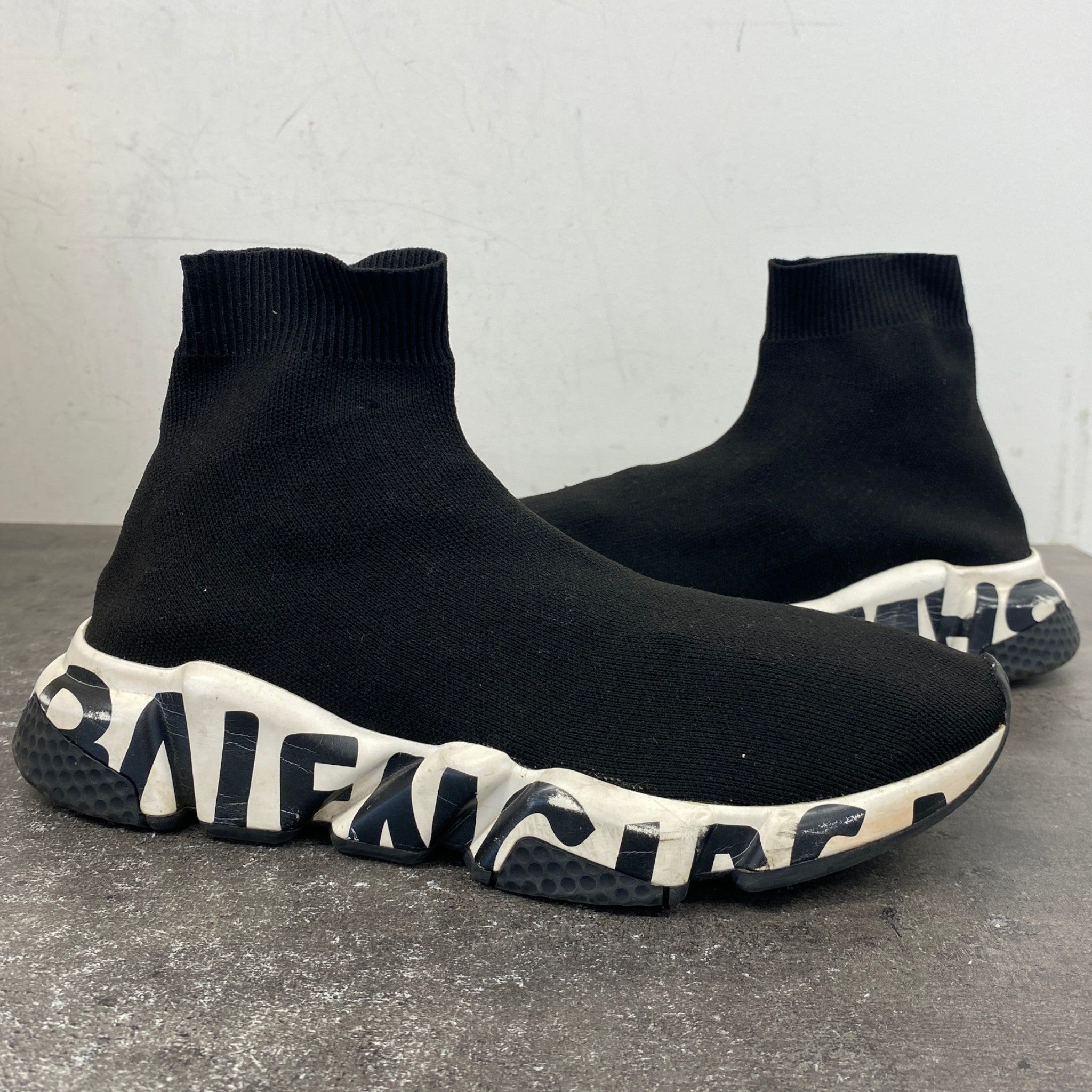 Women's Graffiti Speed Sock High Trainers Black Size EU 38 / UK 5