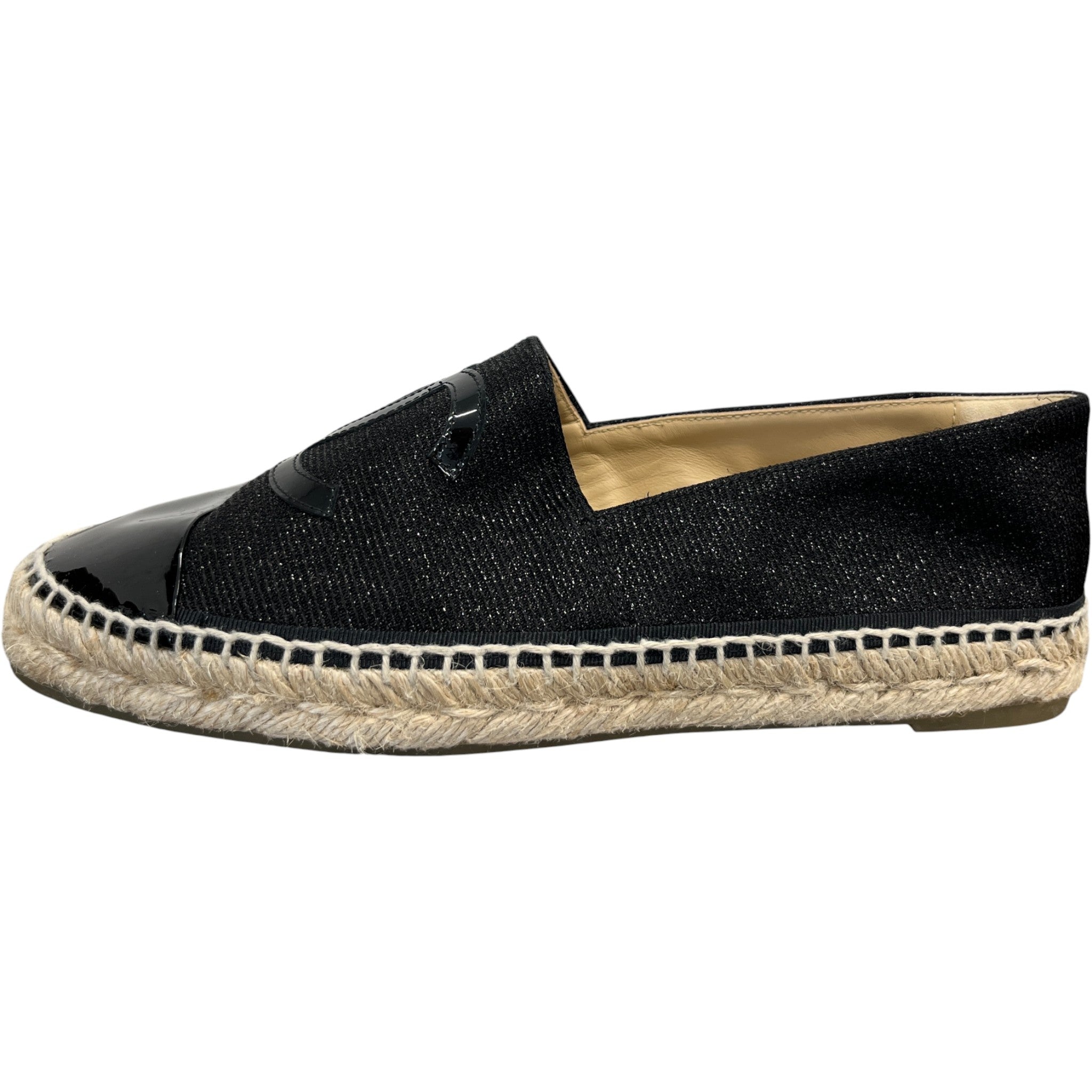 Women's Cc Logo Espadrilles Black Size EU 41 / UK 8