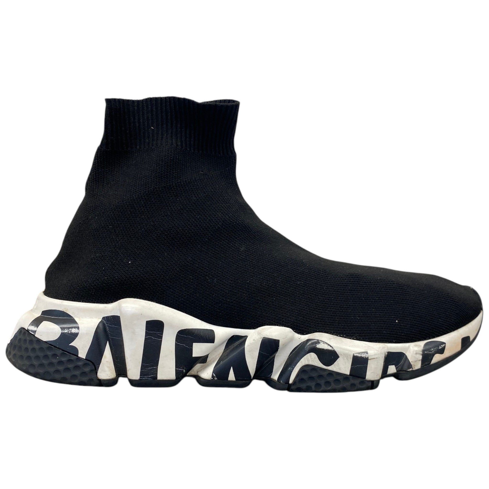 Women's Graffiti Speed Sock High Trainers Black Size EU 38 / UK 5