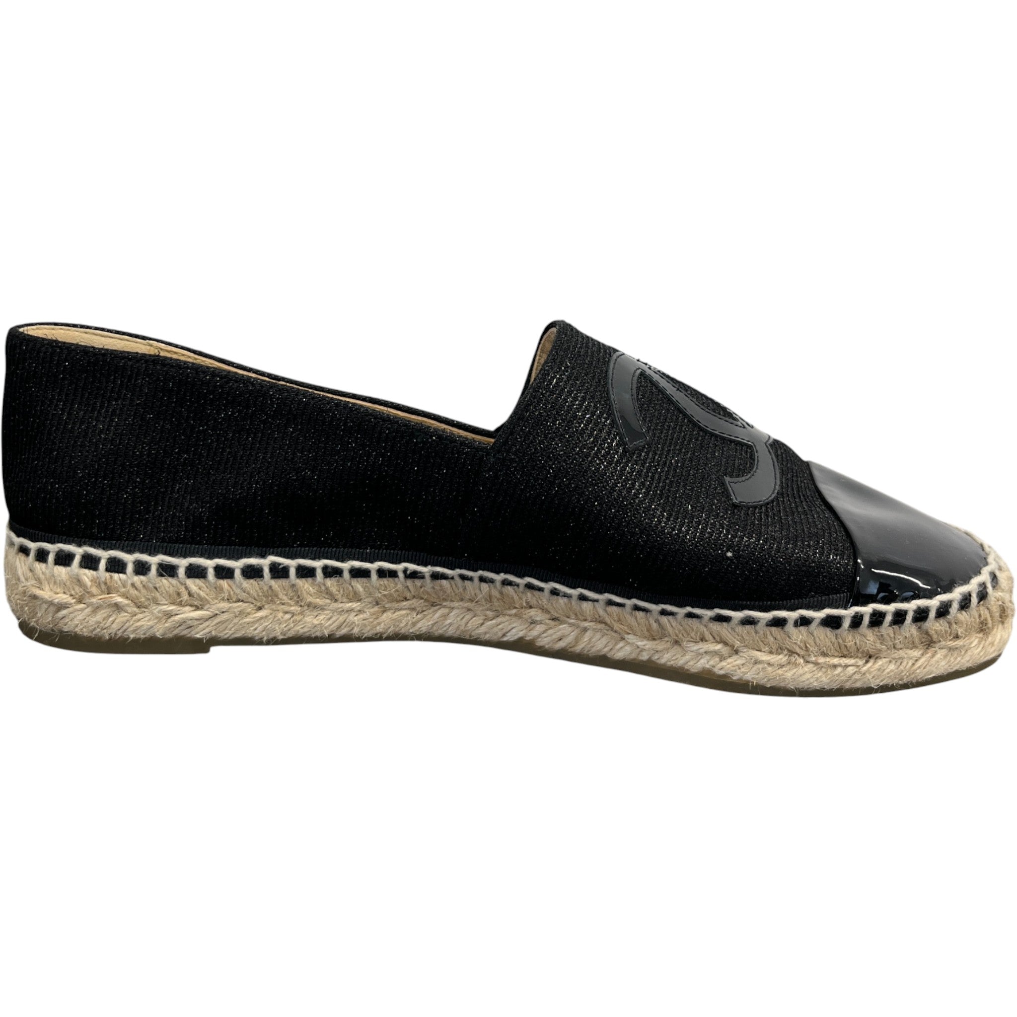 Women's Cc Logo Espadrilles Black Size EU 41 / UK 8