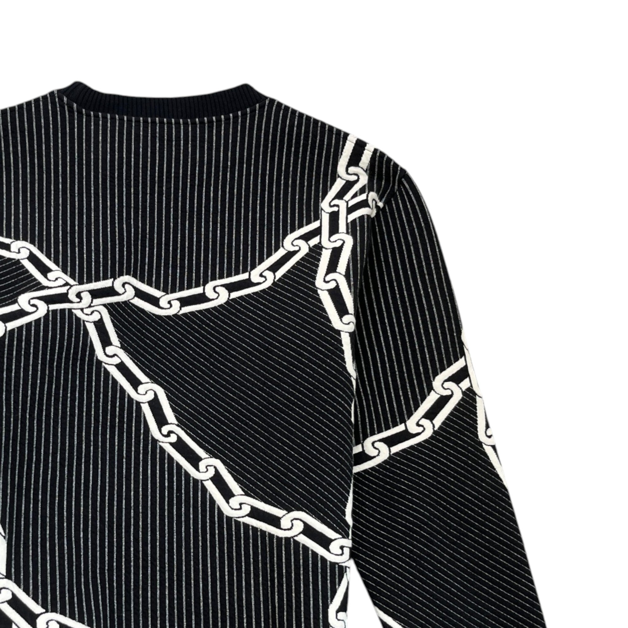 Men's Chain Link Sweatshirt Black Size S