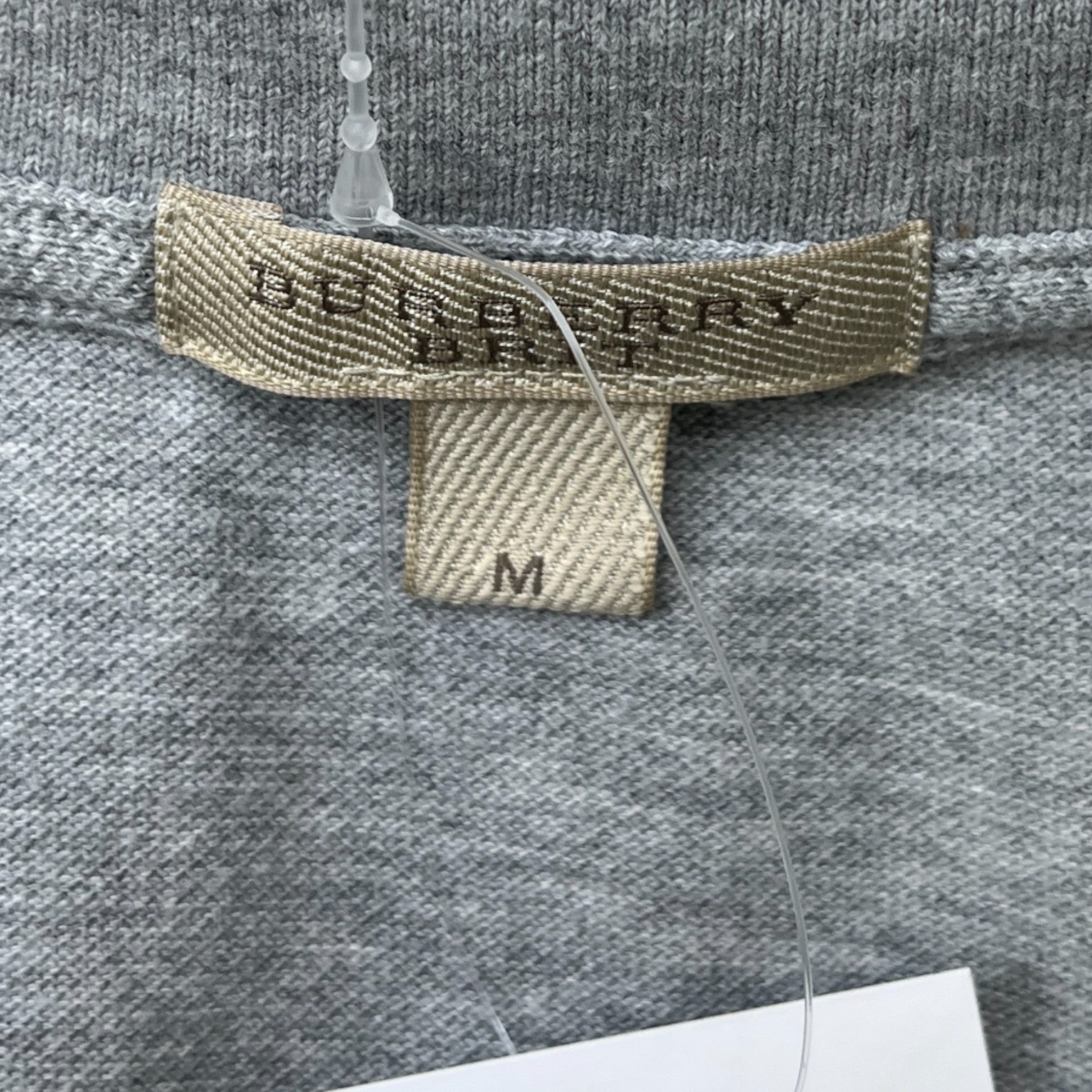 Men's Embroidered Logo Polo Shirt Grey Size M