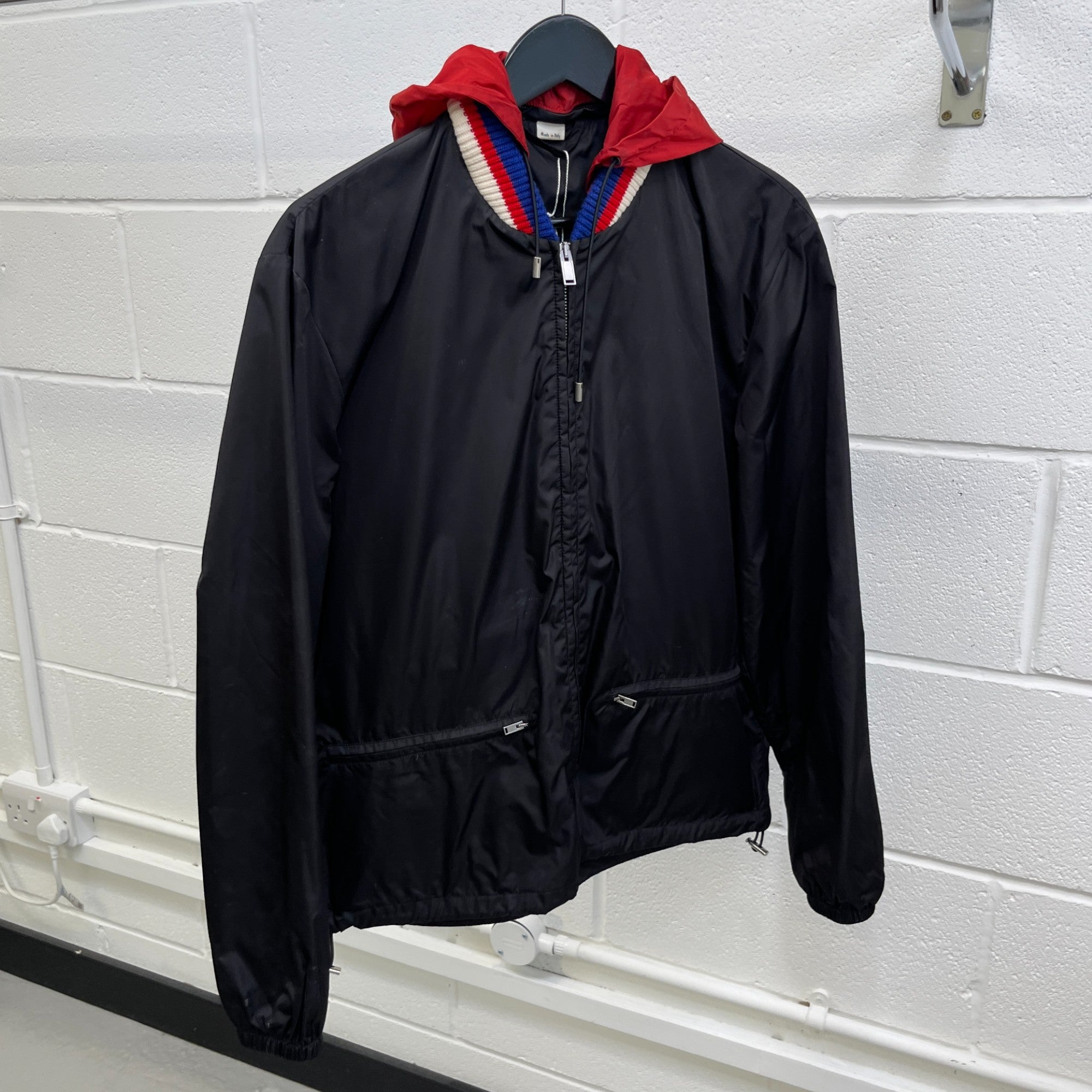 Men's Printed Logo Windbreaker Black Size IT 48 / M