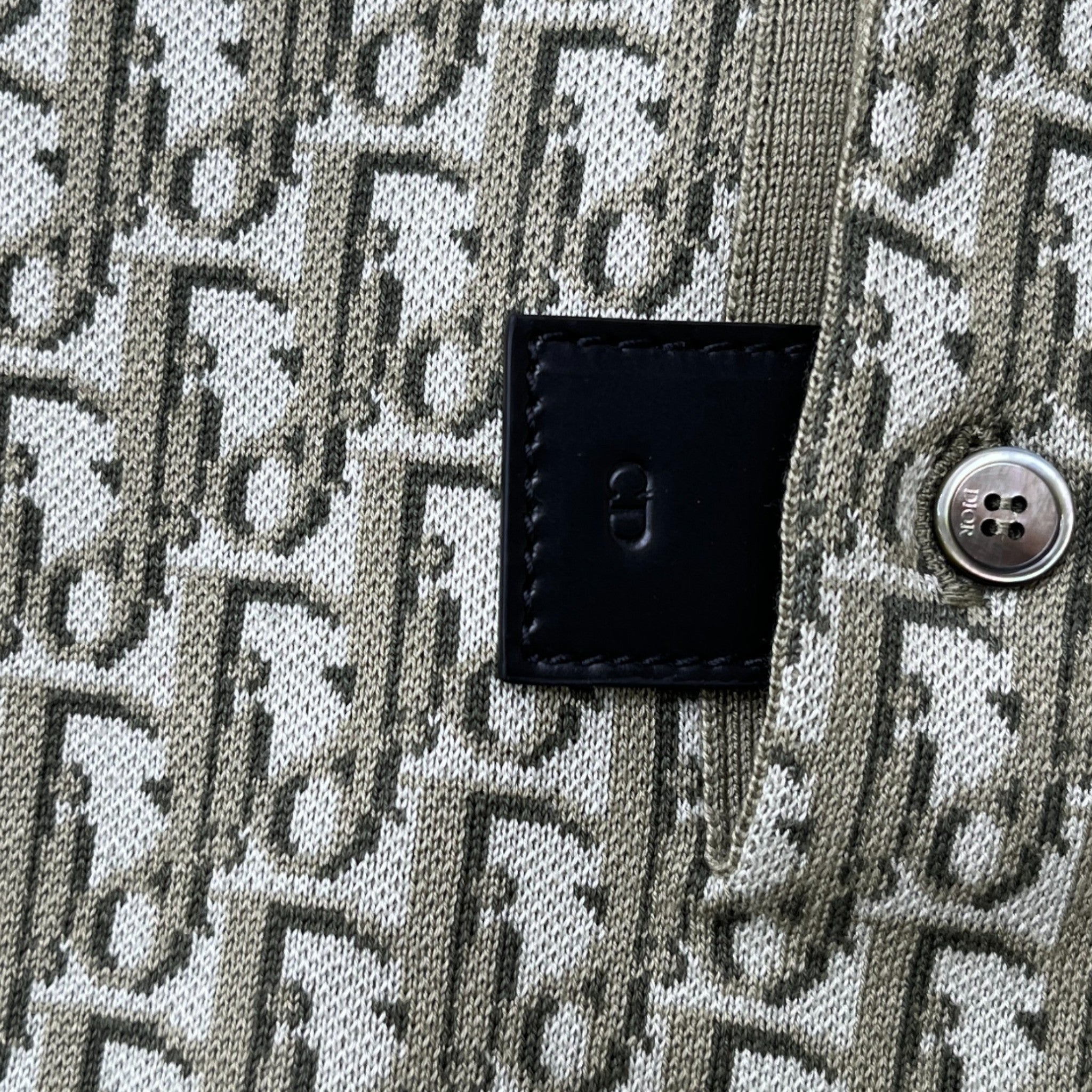 Men's Oblique Polo Shirt Khaki Size M