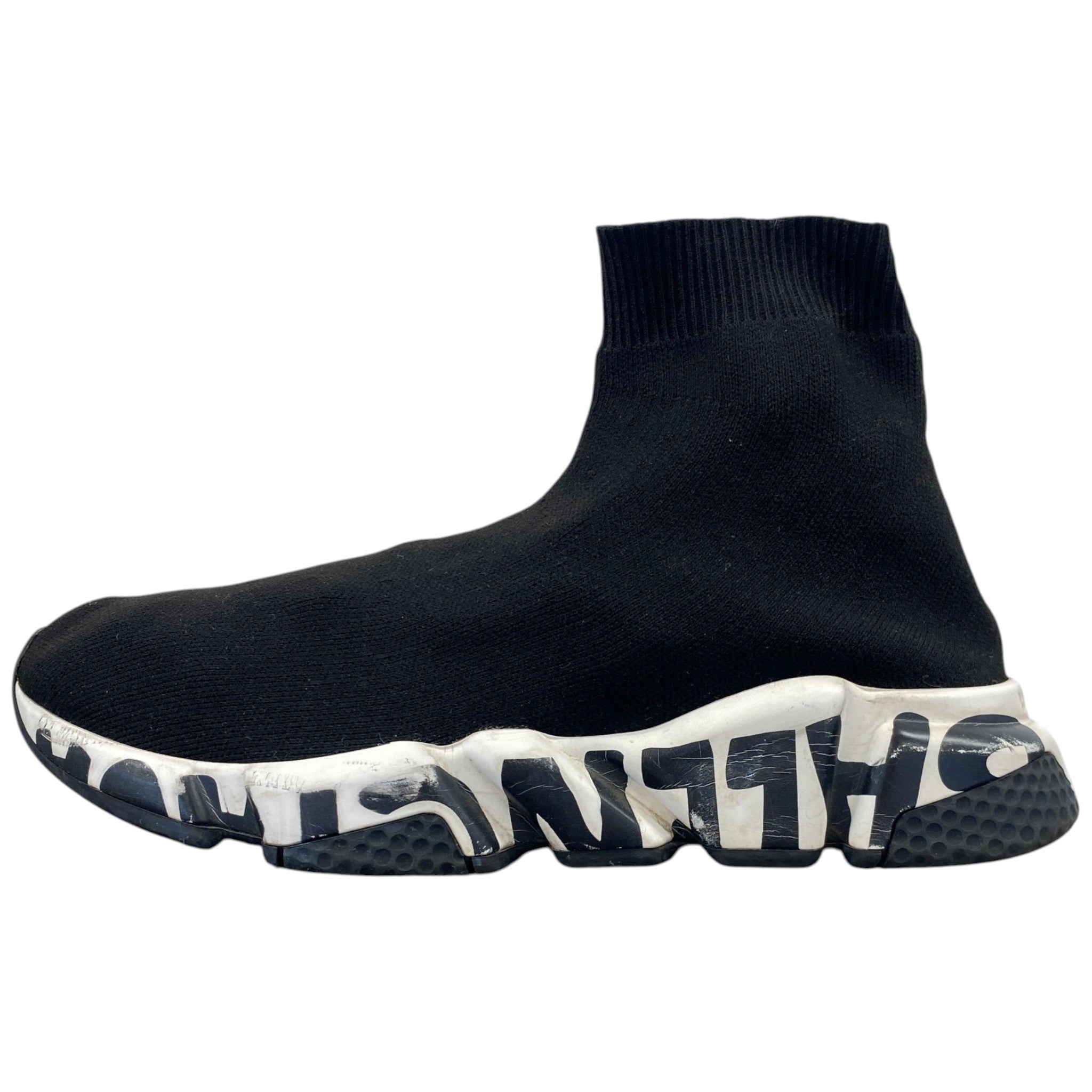 Women's Graffiti Speed Sock High Trainers Black Size EU 38 / UK 5