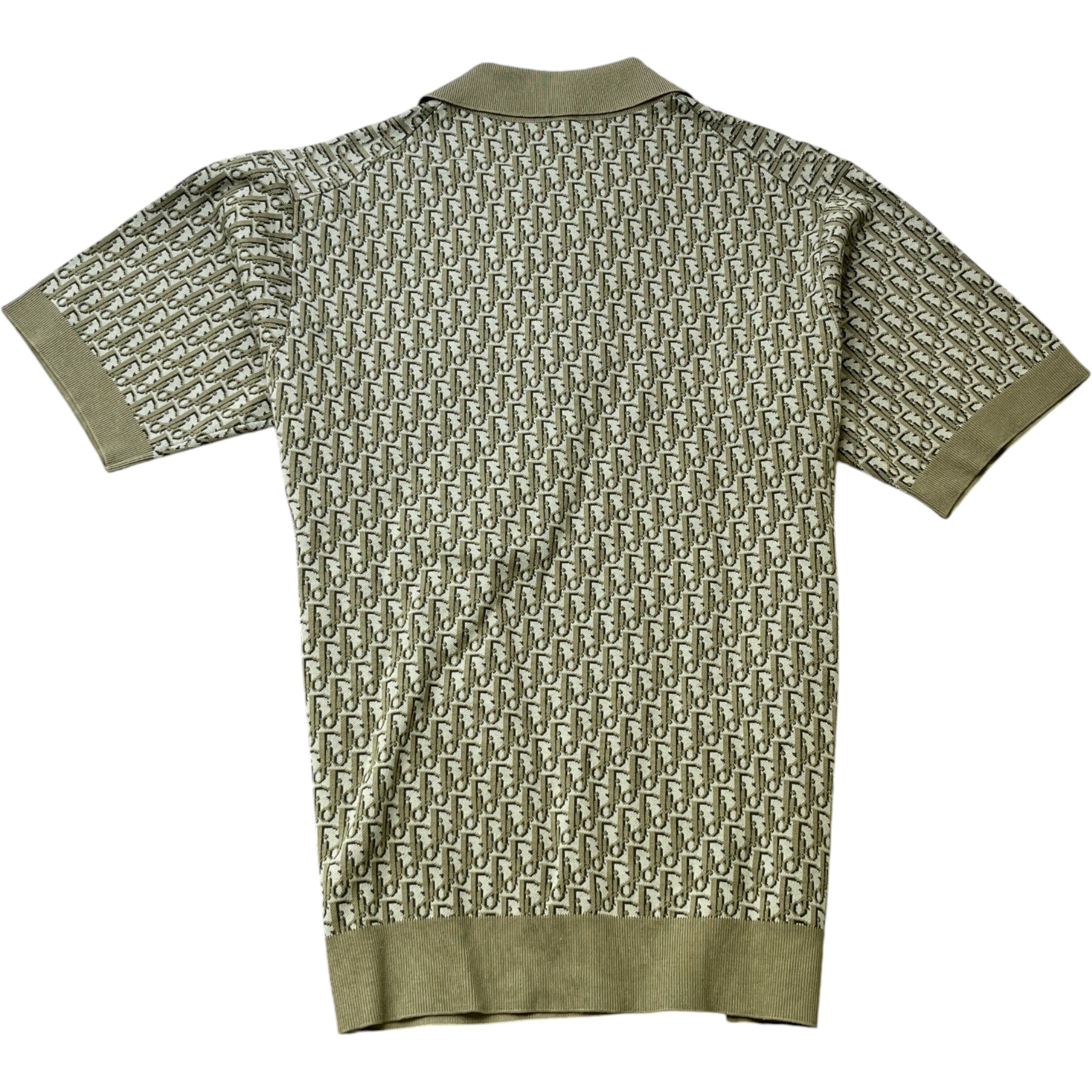 Men's Oblique Polo Shirt Khaki Size M