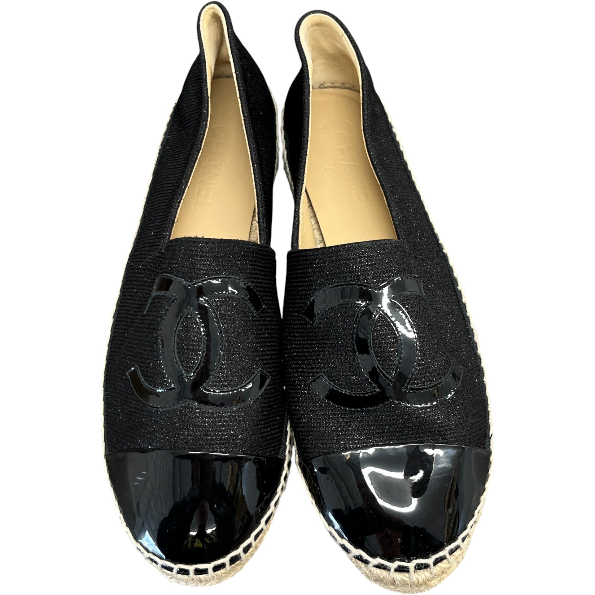 Women's Cc Logo Espadrilles Black Size EU 41 / UK 8