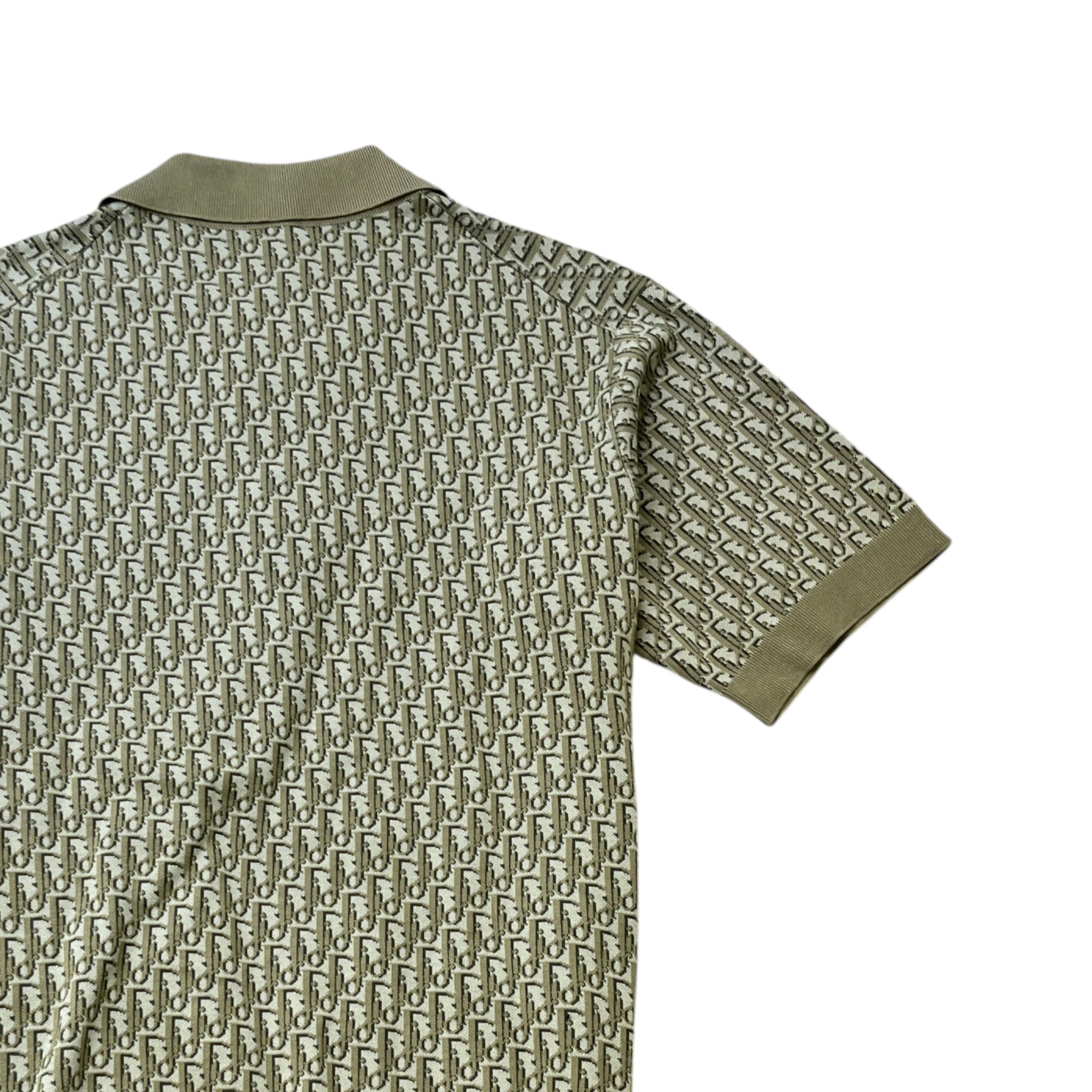 Men's Oblique Polo Shirt Khaki Size M