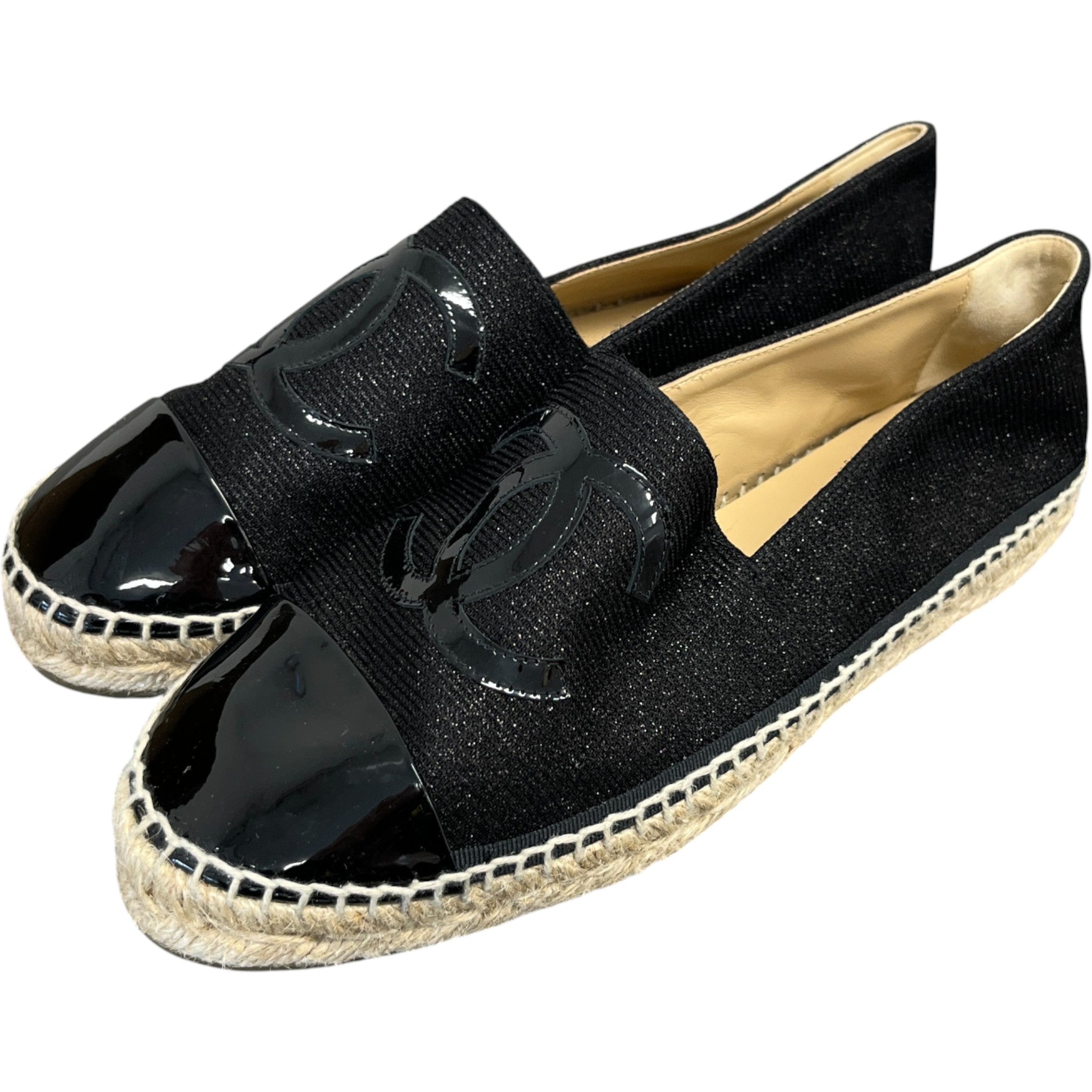 Women's Cc Logo Espadrilles Black Size EU 41 / UK 8
