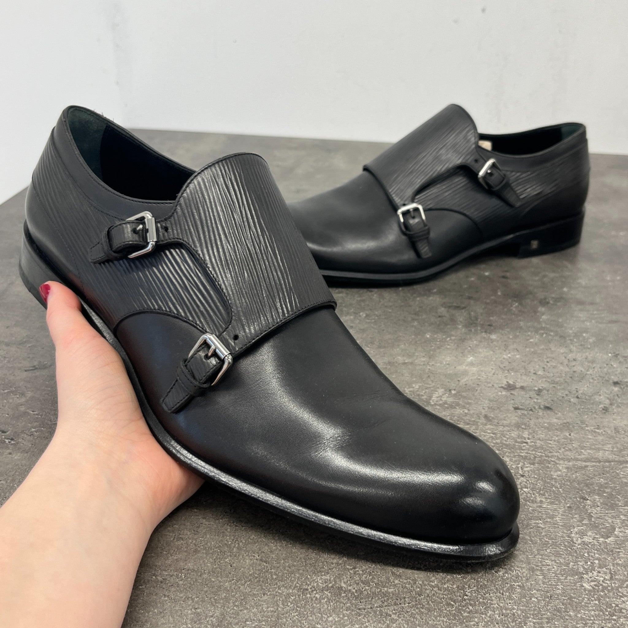 Men's Greenwich Buckle Loafers Black Size EU 43.5 / UK 9.5