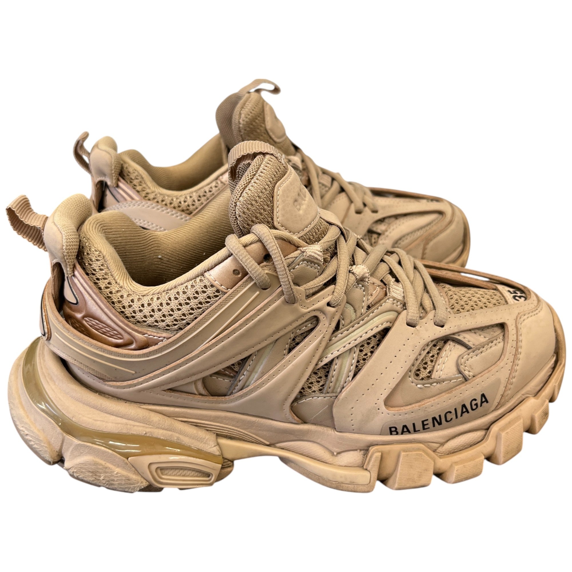 Women's Tracks Low Trainers Beige Size EU 35 / UK 2