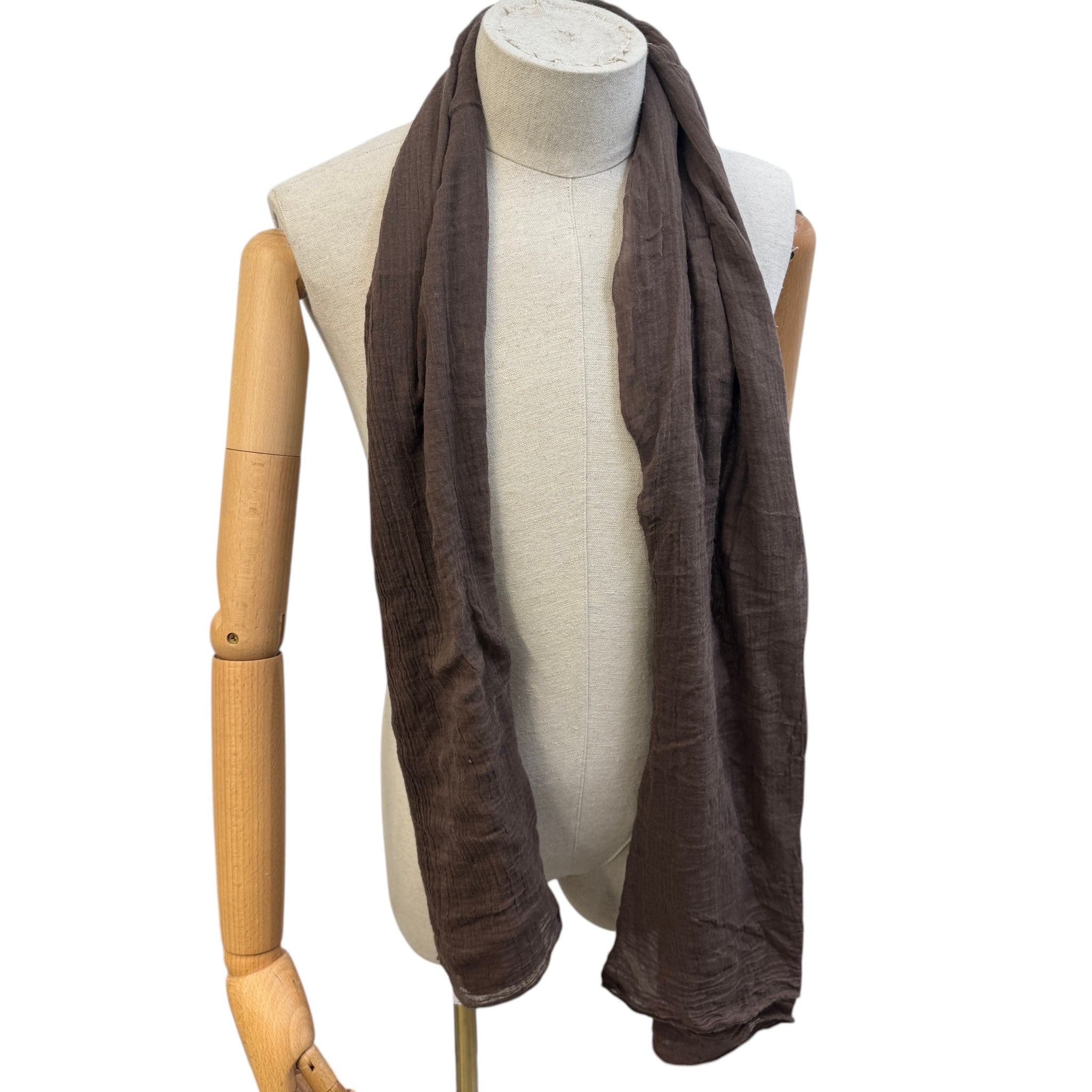 Women's Chevron Scarf Brown