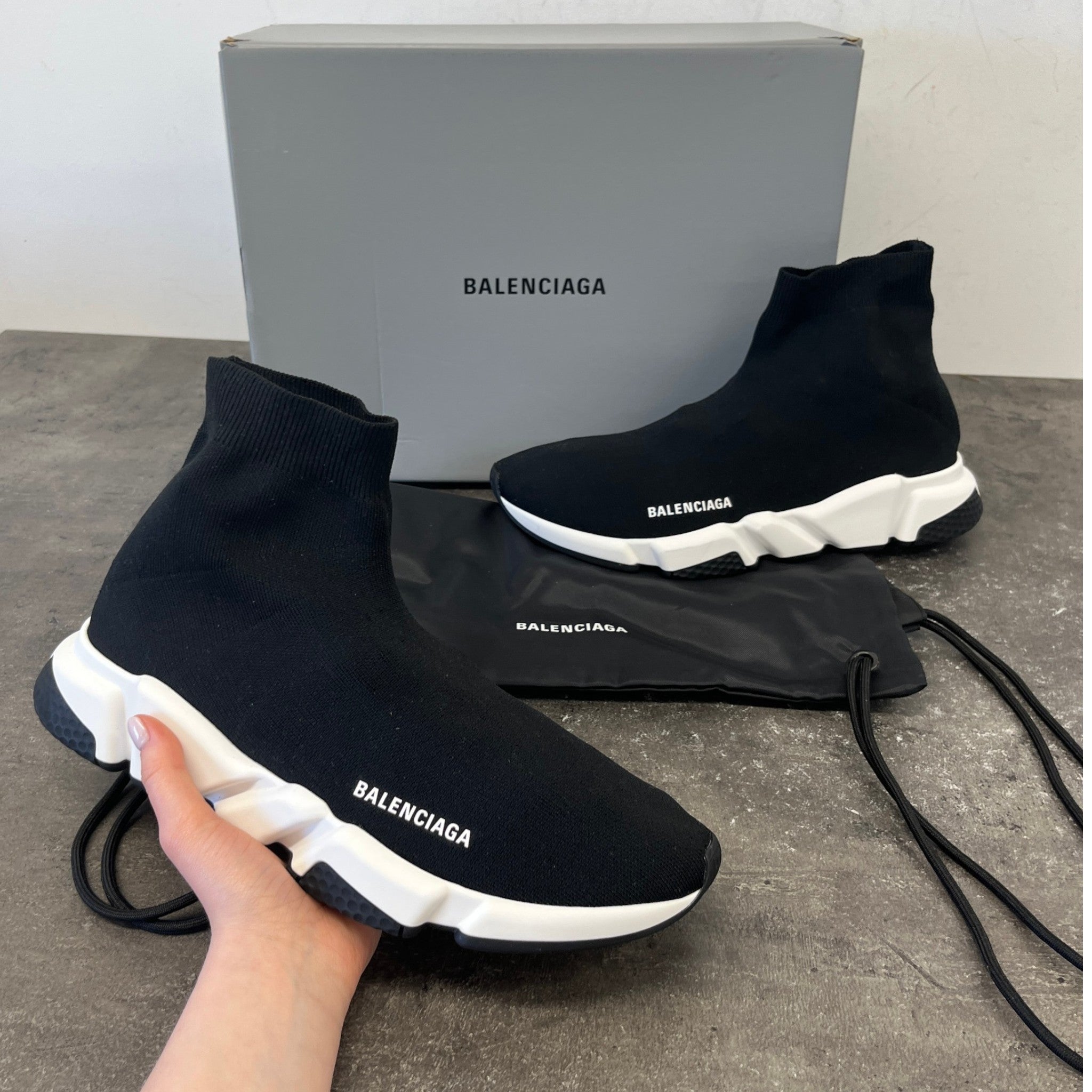 Men's Speed Sock High Trainers Black Size EU 44 / UK 10