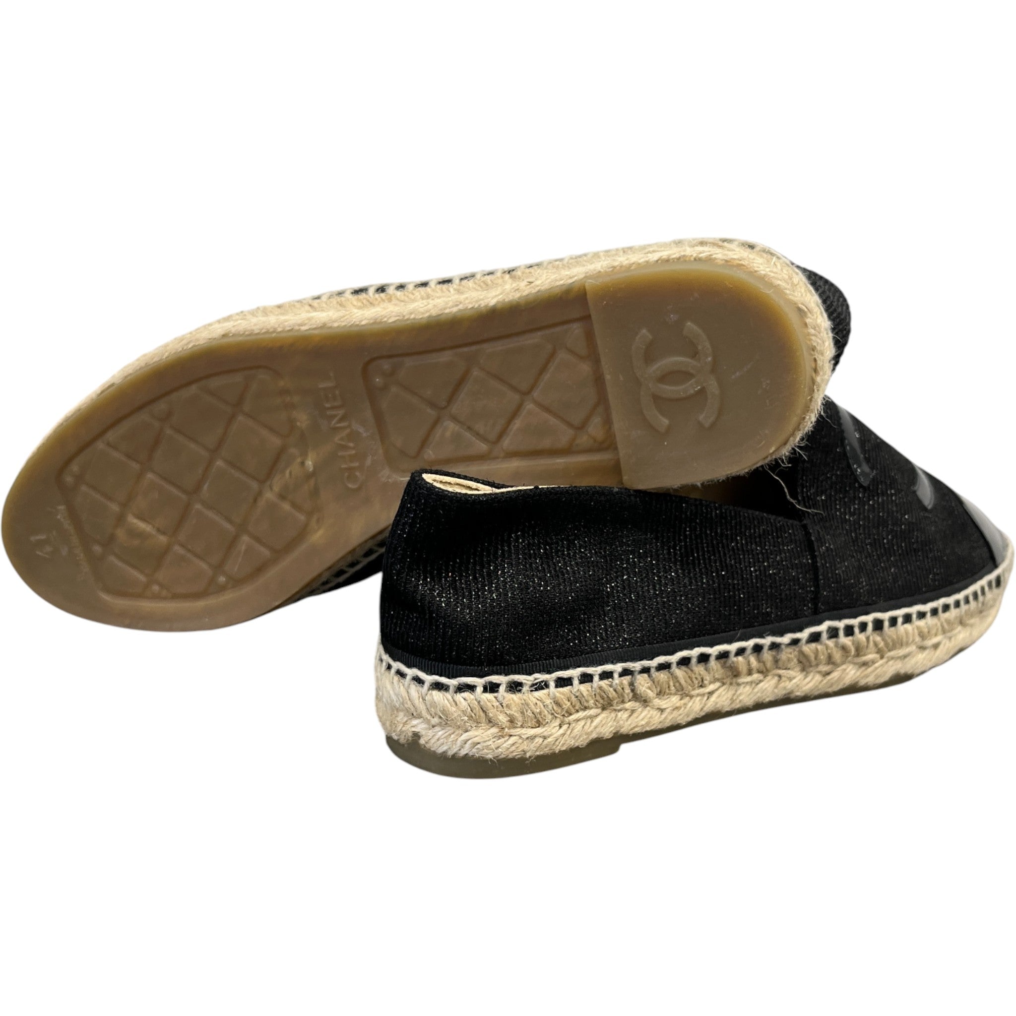 Women's Cc Logo Espadrilles Black Size EU 41 / UK 8