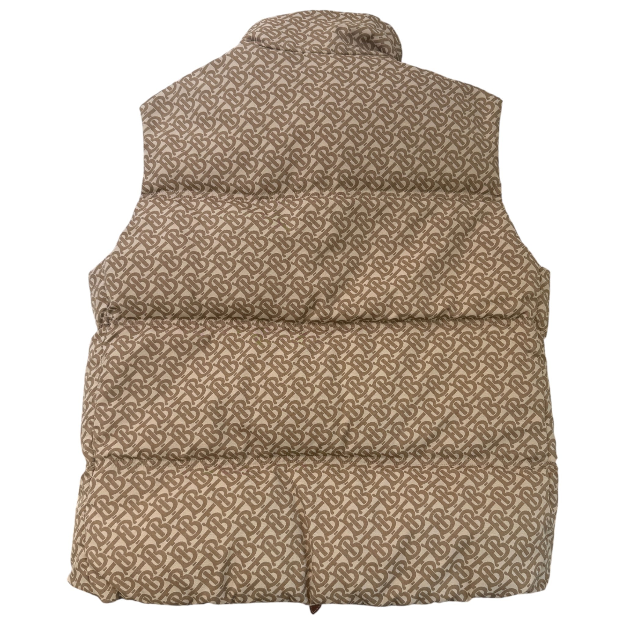 Men's Monogram Print Gilet Beige Size L