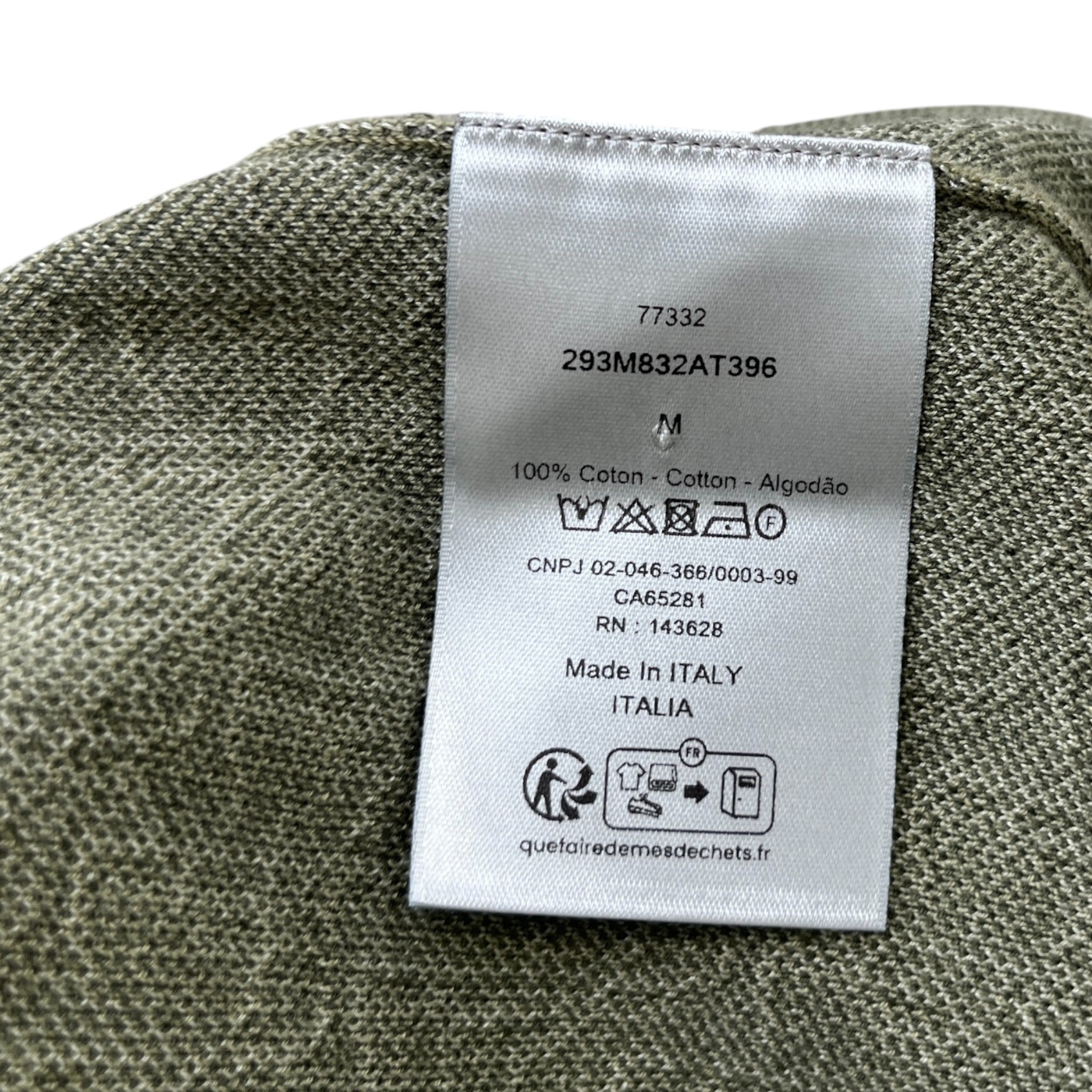 Men's Oblique Polo Shirt Khaki Size M