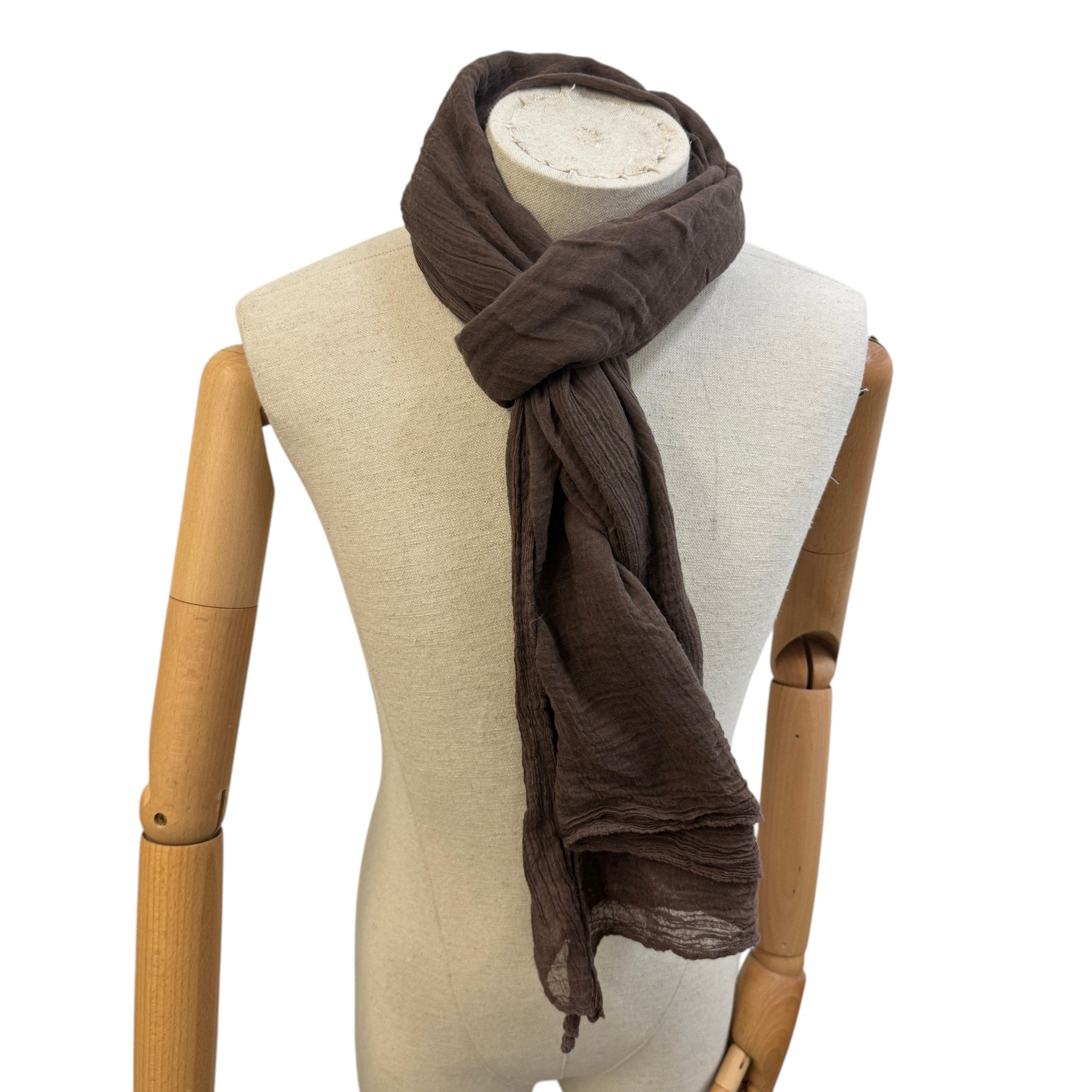 Women's Chevron Scarf Brown