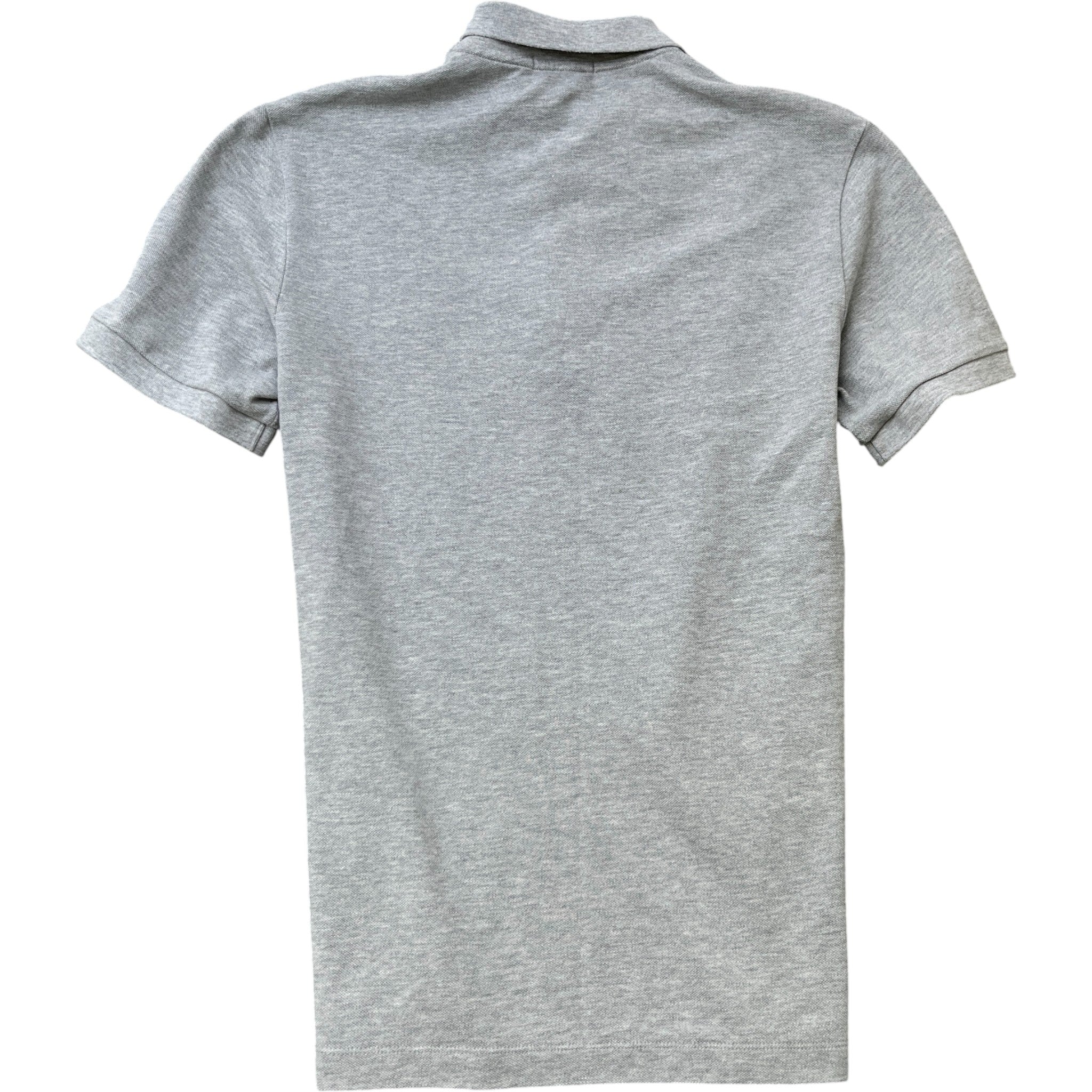 Men's Embroidered Logo Polo Shirt Grey Size M