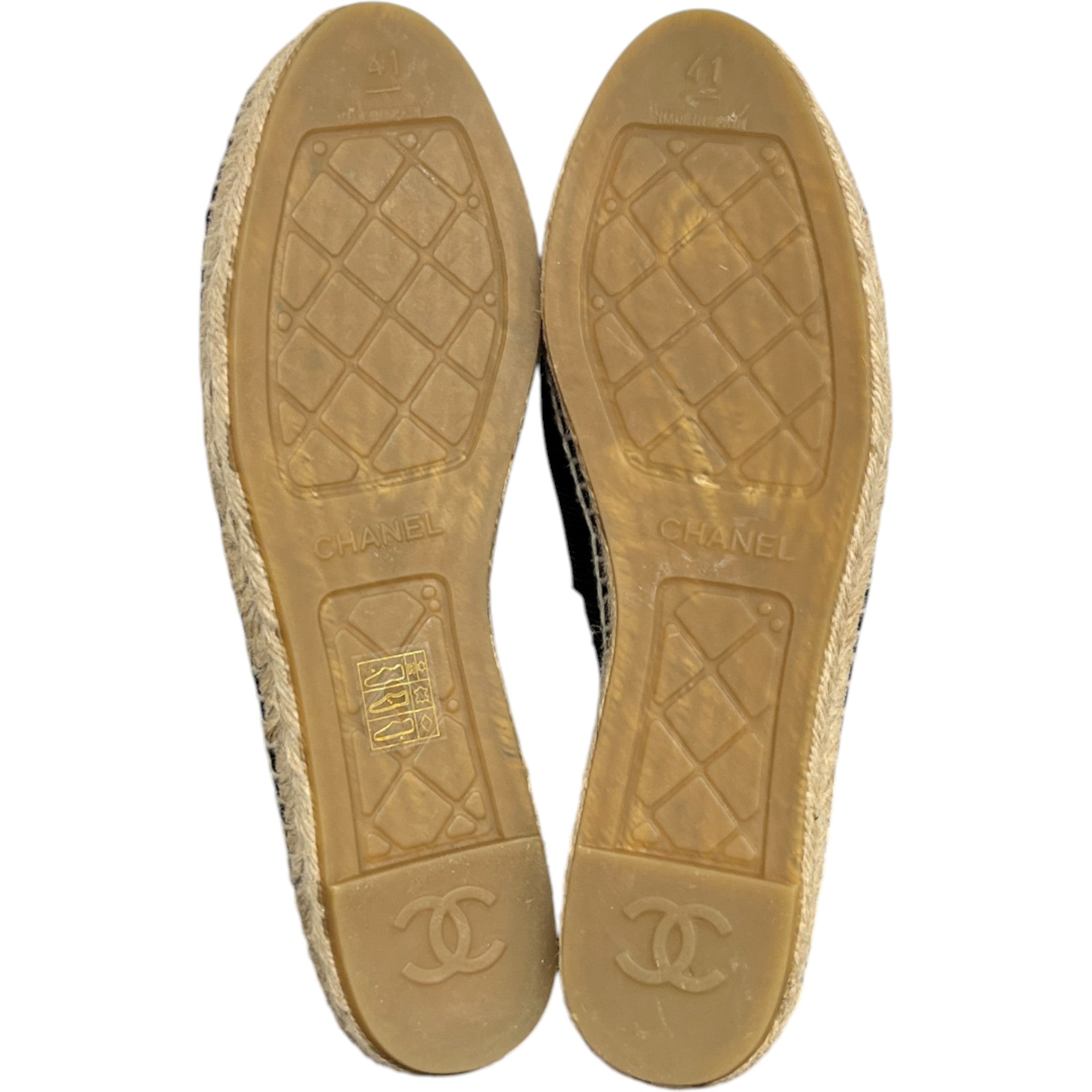 Women's Cc Logo Espadrilles Black Size EU 41 / UK 8