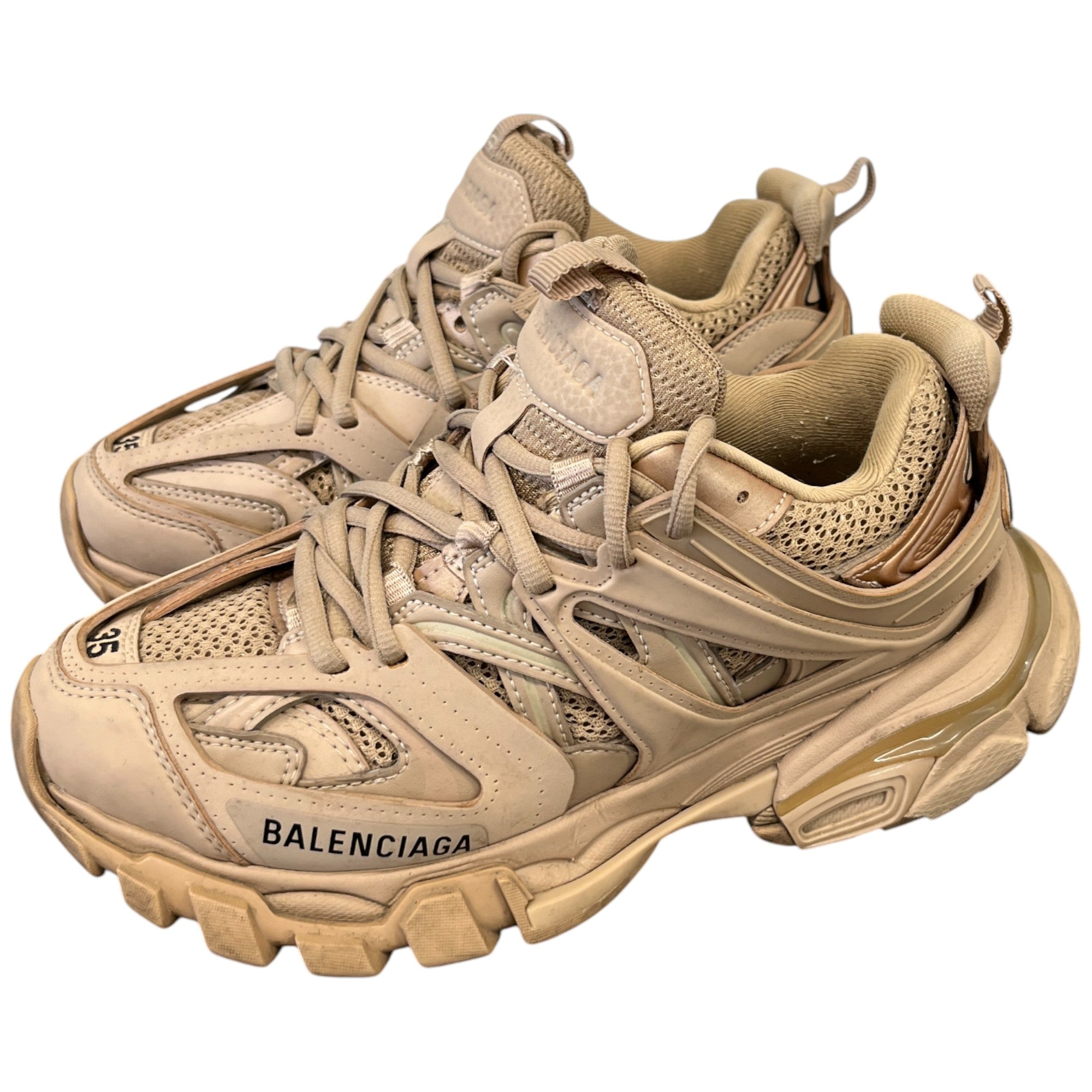 Women's Tracks Low Trainers Beige Size EU 35 / UK 2