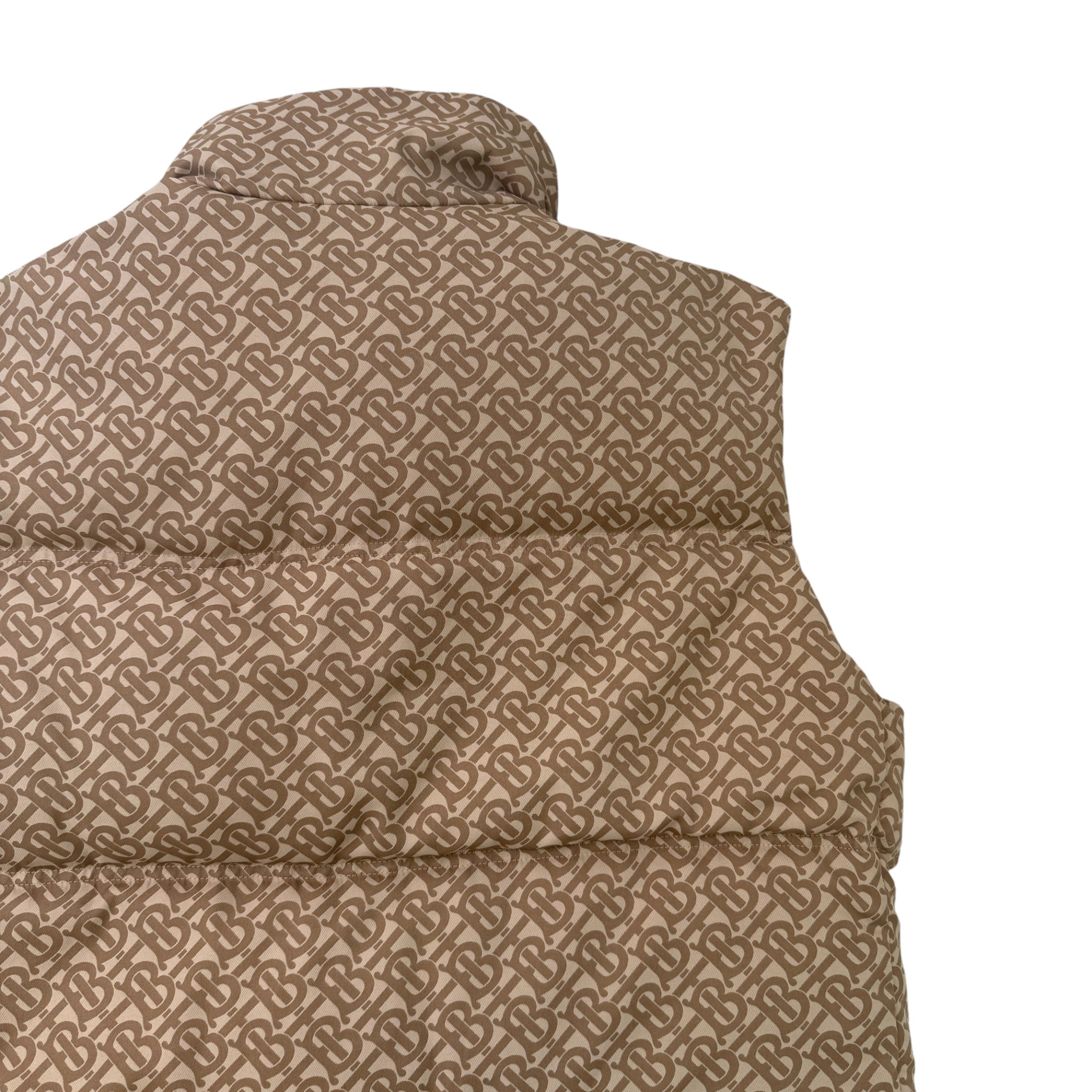 Men's Monogram Print Gilet Beige Size L