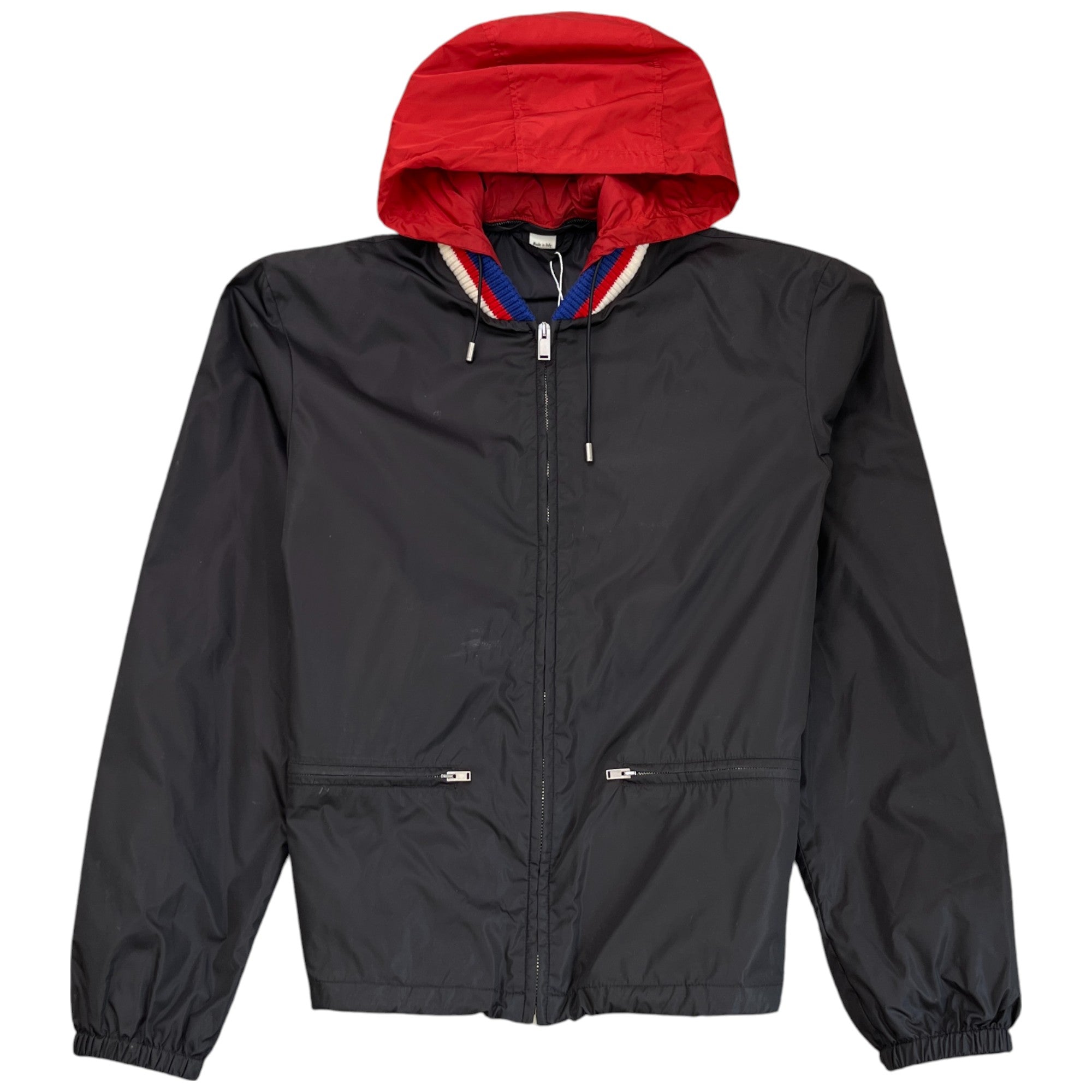 Men's Printed Logo Windbreaker Black Size IT 48 / M