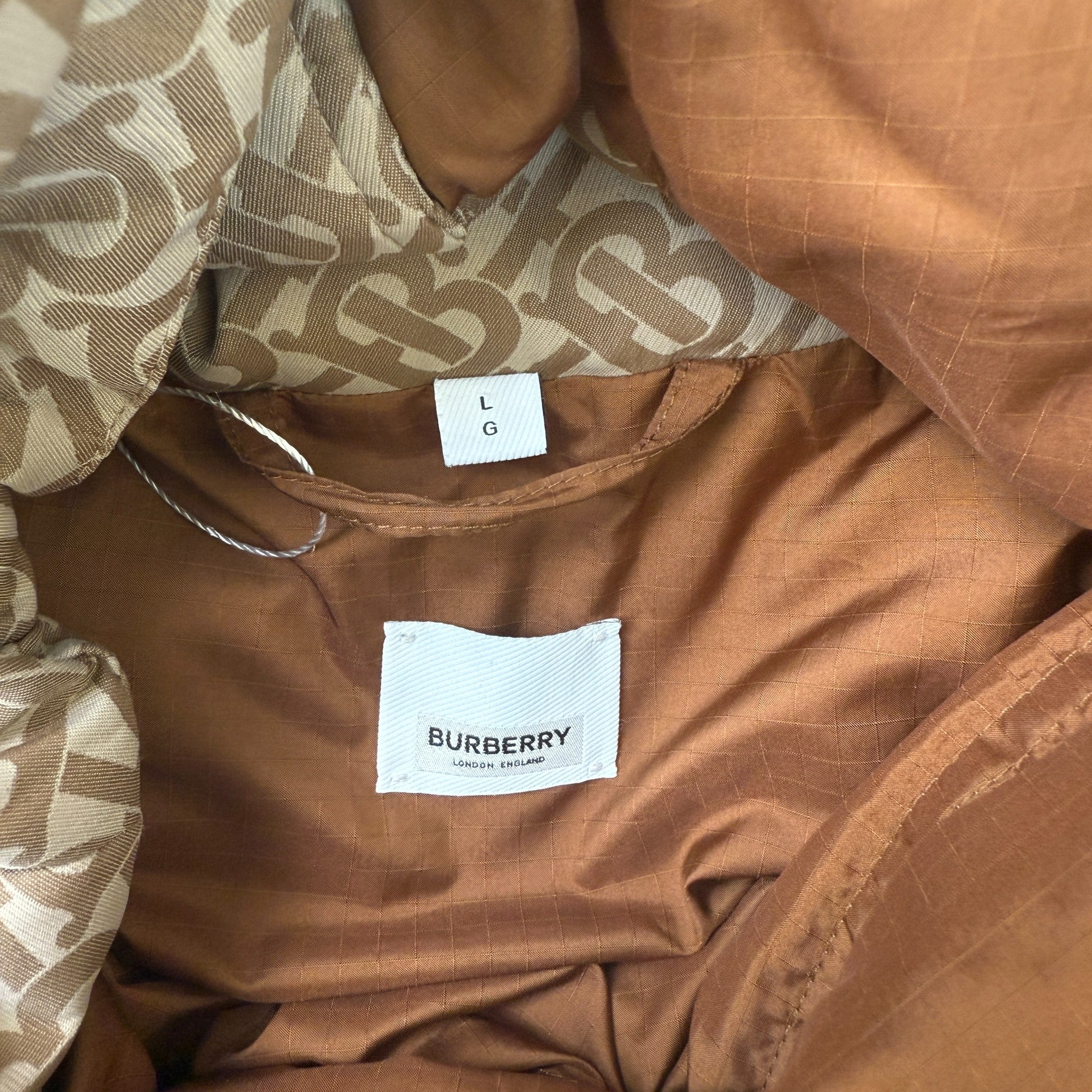 Men's Monogram Print Gilet Beige Size L