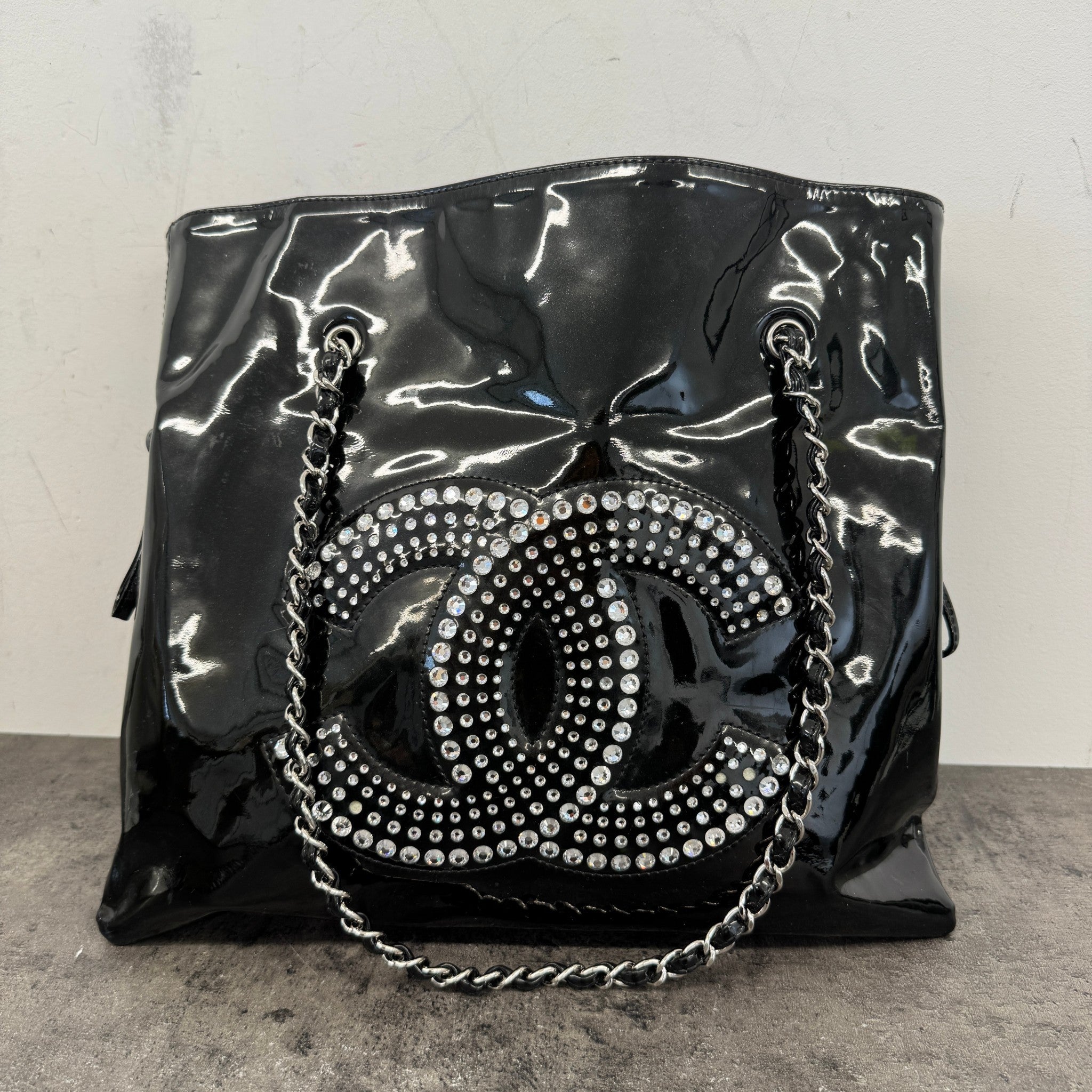 Women's Bon Bon Tote Strass Embelished Bag Black